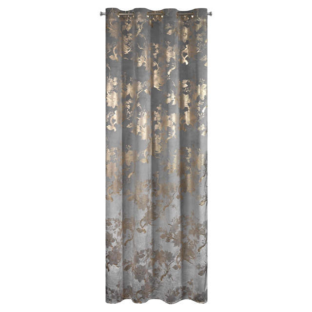 Zasłona Celia stalowoszara 140 x 250 cm na przelotkach