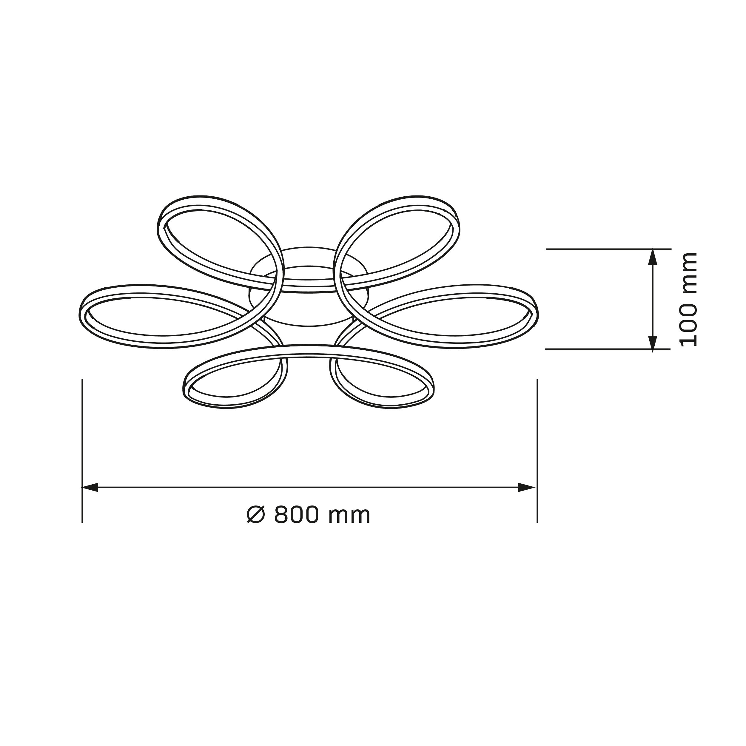 Lampa wisząca sufitowa Fiore XL LED 55W 4000K Czarna GOLDLUX - 3