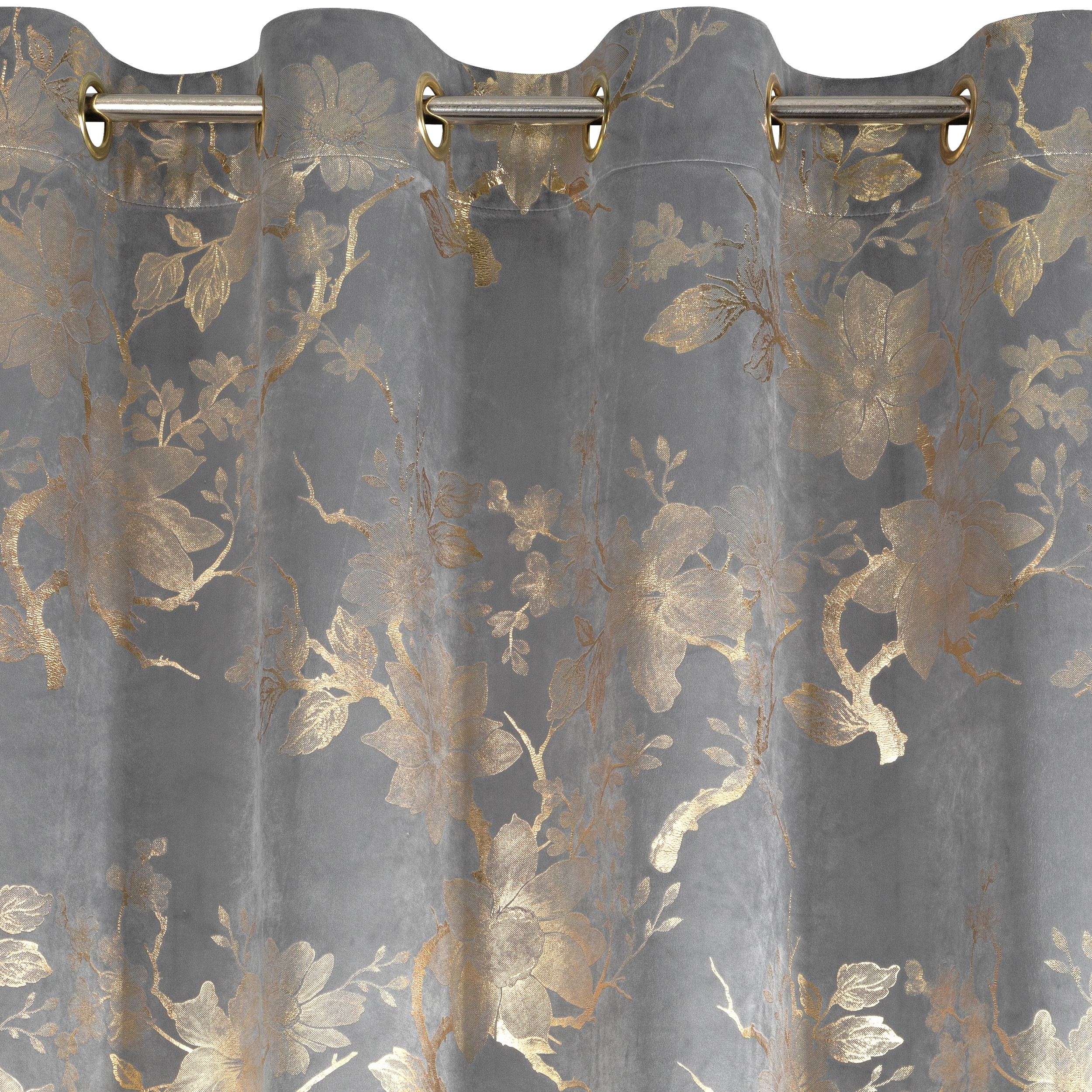 Zasłona Celia stalowoszara 140 x 250 cm na przelotkach - 3