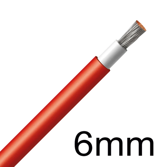 Metro de cabo solar h1z2z2-k 6mm2 vermelho