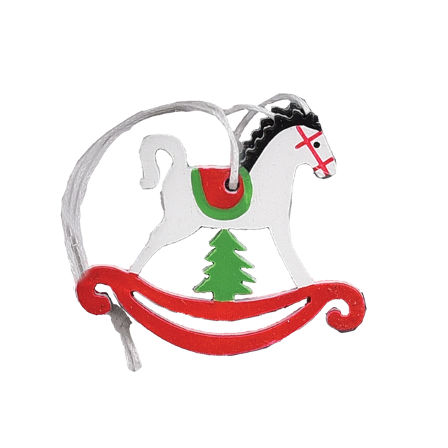 Zawieszka na choinkę drewniana mix kolorów i wzorów