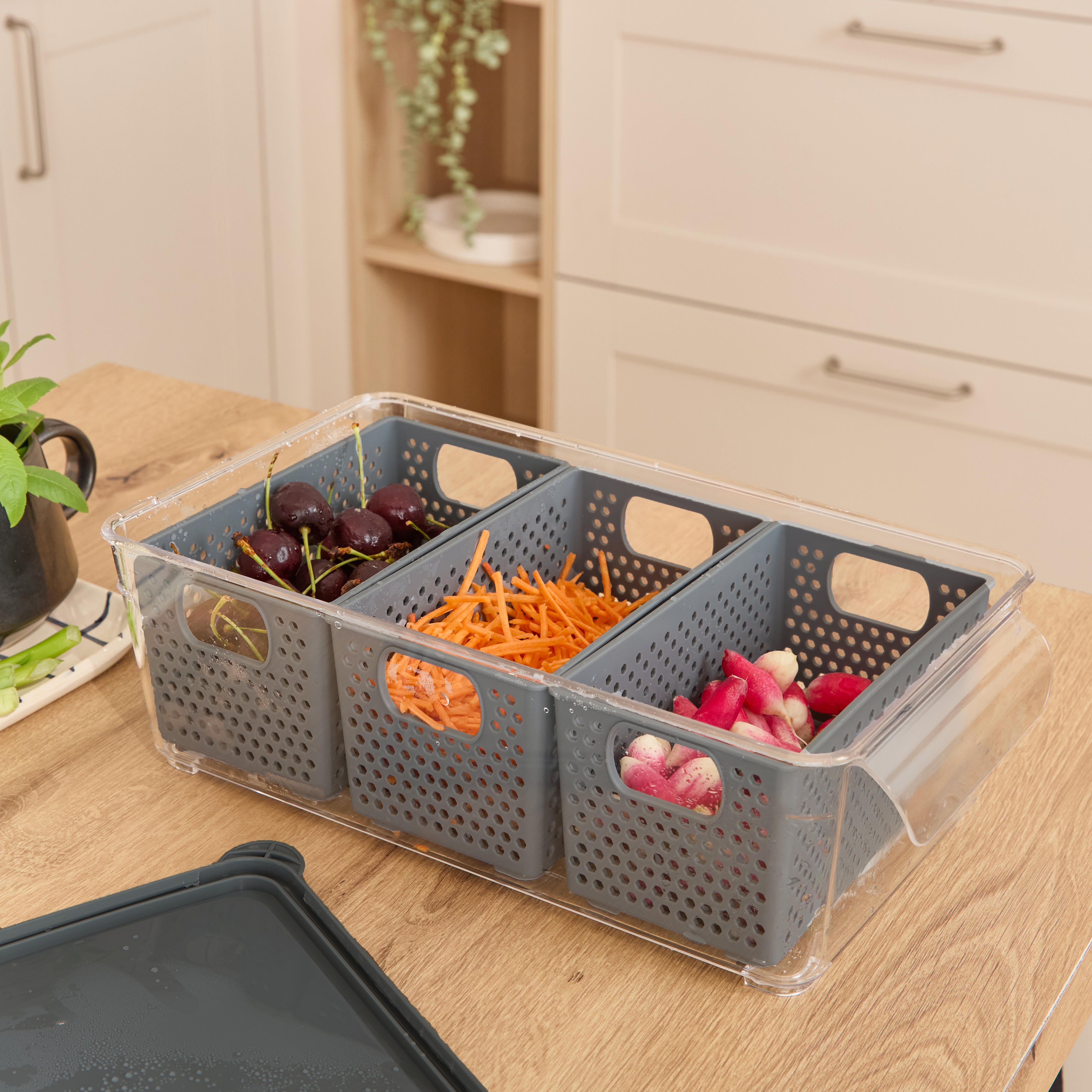 Recipiente de conservación de alimentos con tapa Delinia gris - 5