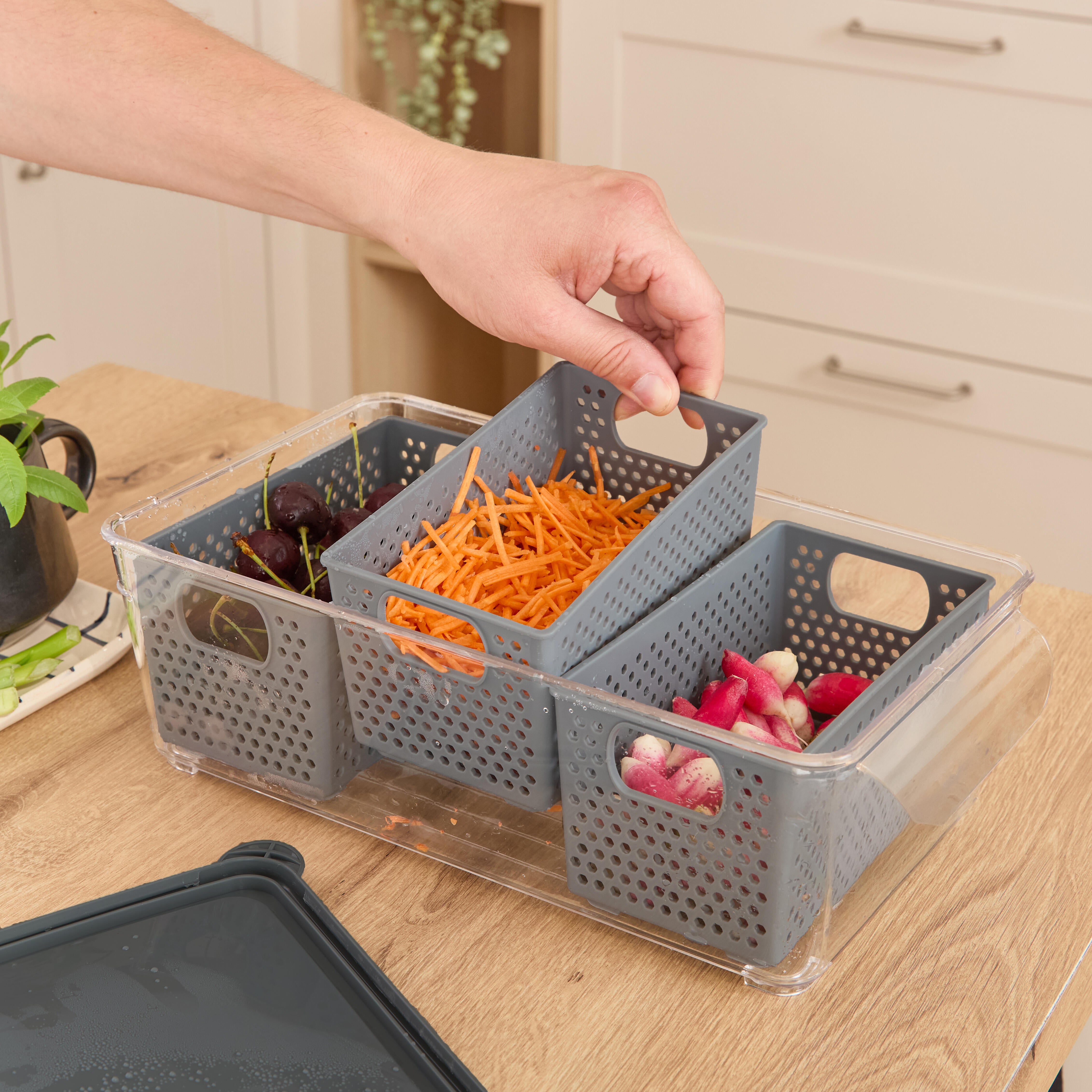 Recipiente de conservación de alimentos con tapa Delinia gris - 4