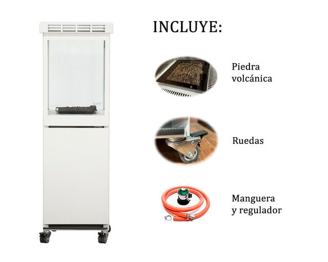 Estufa De Gas Exterior Aspro Blanco Lpg de 8 Kw