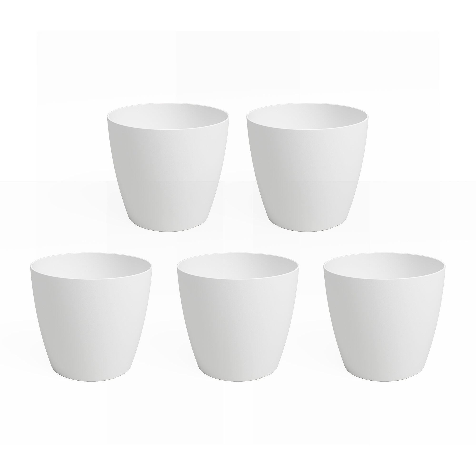 Pack 5 macetas redondas de polipropileno artevasi san remo ø 9 cm y 17.5 cm altura rojo