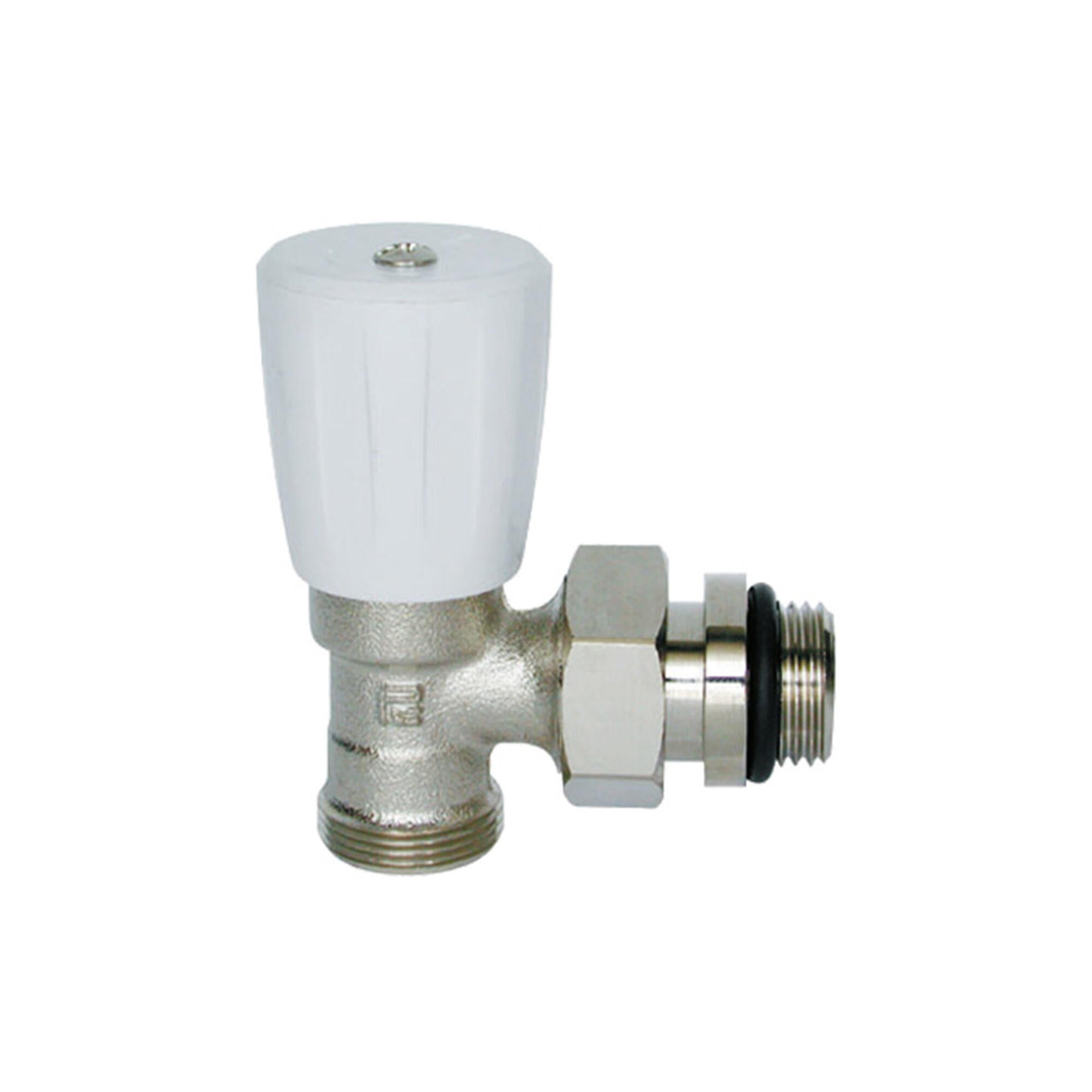 Válvula de calefacción para radiador simple reglaje escuadra para unir con adaptadores 1/2 - 2