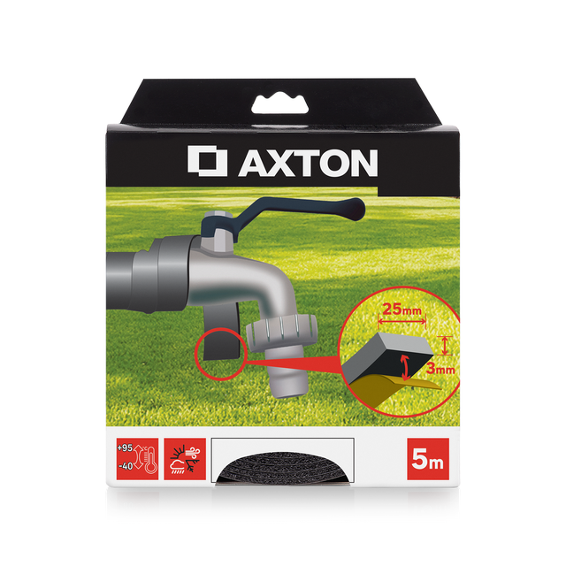 Uniwersalna uszczelka izolująca samoprzylepna do rur 5m szara Axton