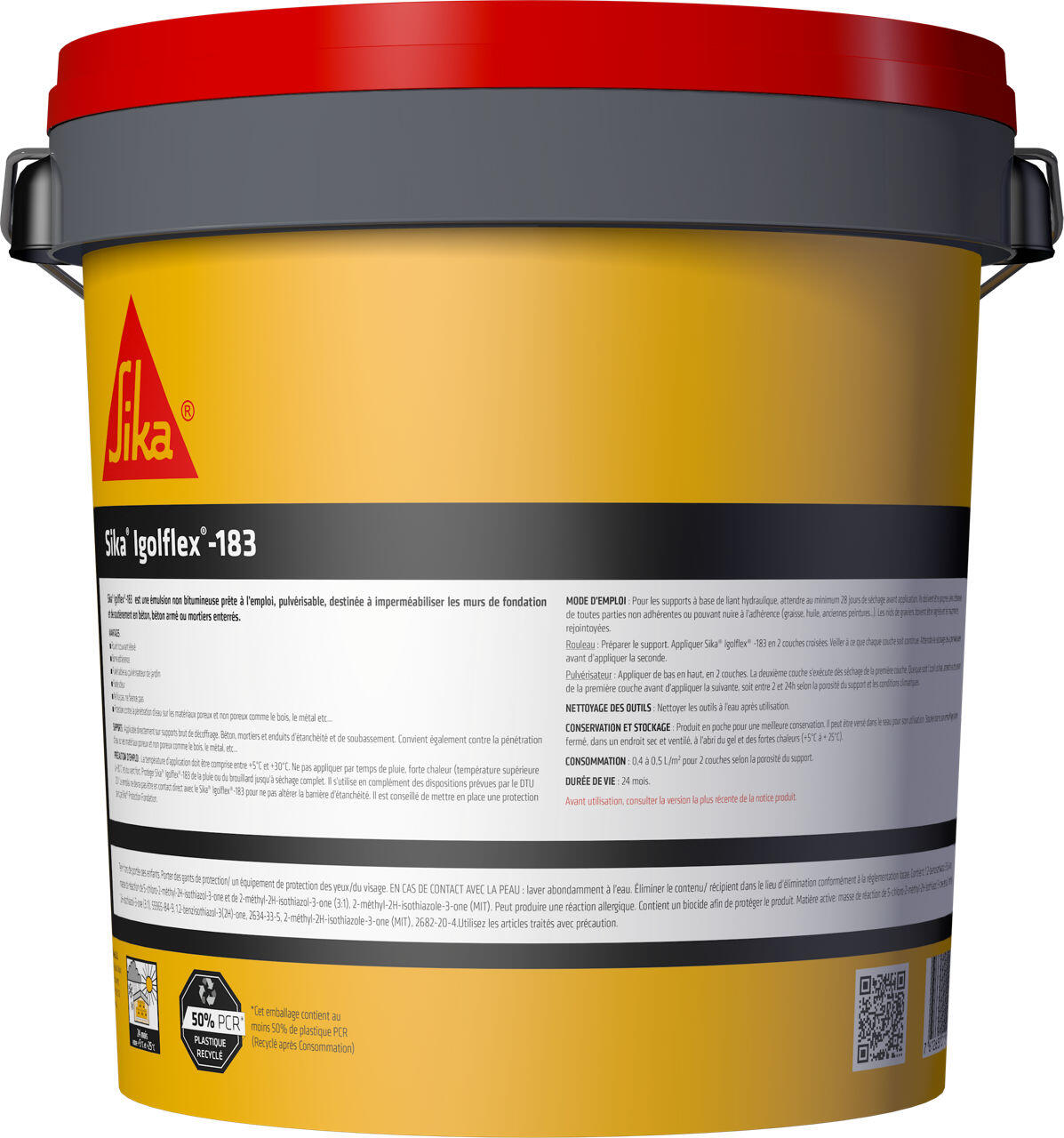 SIKA IGOLFLEX-183 IMPERMEABILISANT FONDATION POUR ENDUIT - 2