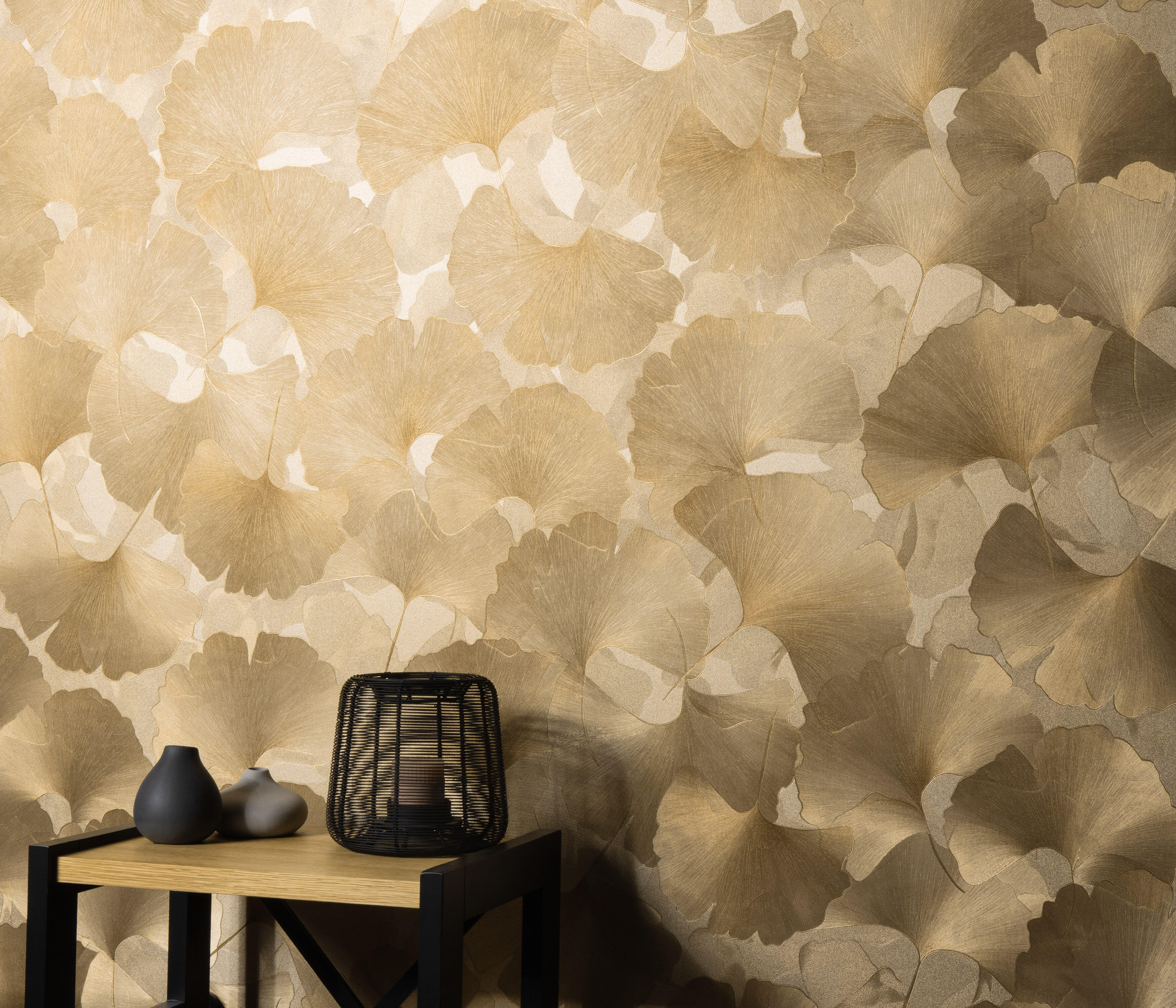 Papier peint intissé, Elysium, Ginko dream, or | Leroy Merlin