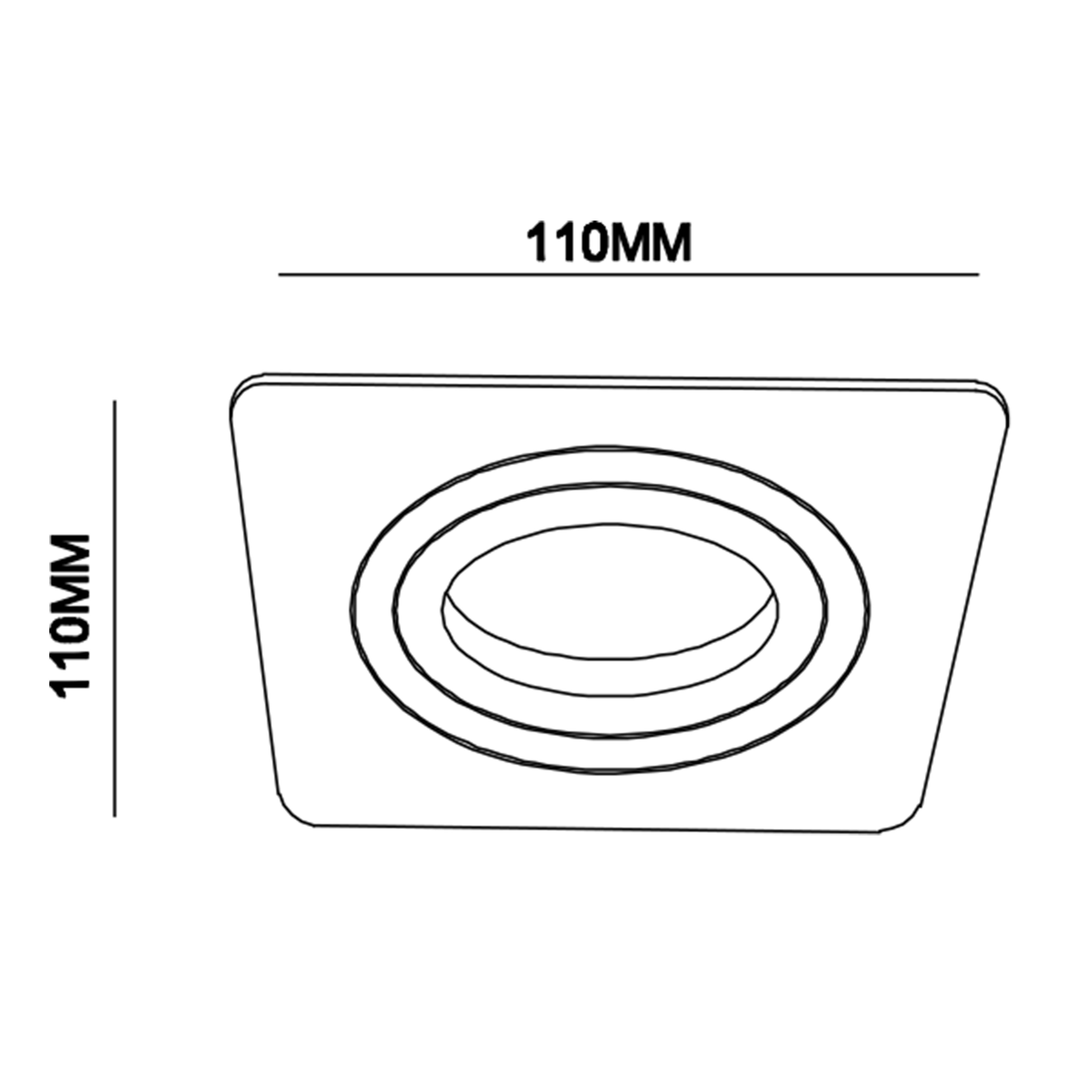 ARO DE EMPOTRAR 110X110MM BASCULANTE BLANCO - 2