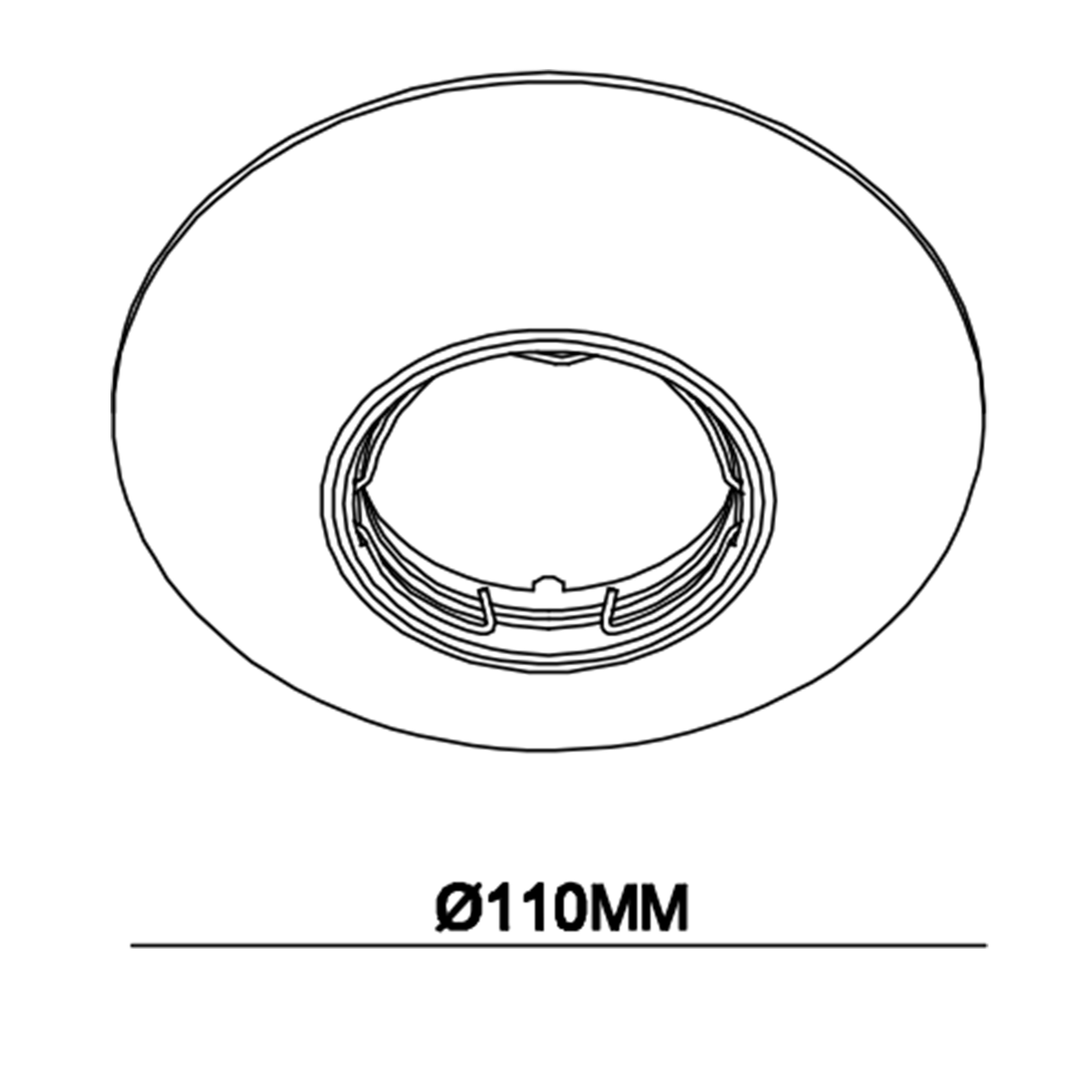 ARO DE EMPOTRAR CIRCULAR BASCULANTE BLANCO - 2