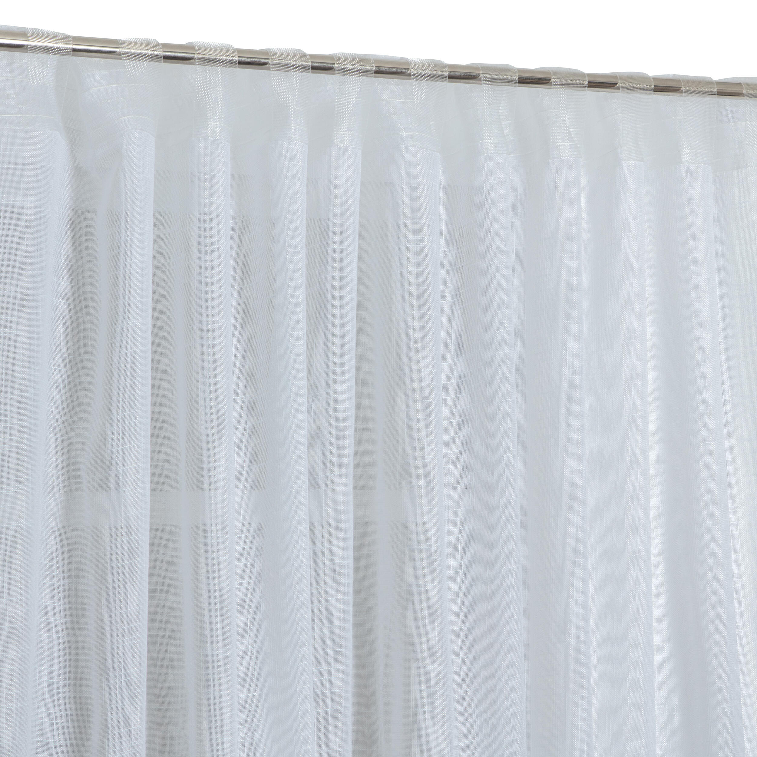 Pack 2 Cortinados de fita e/ou presilha Nora 200x280cm branco - 10