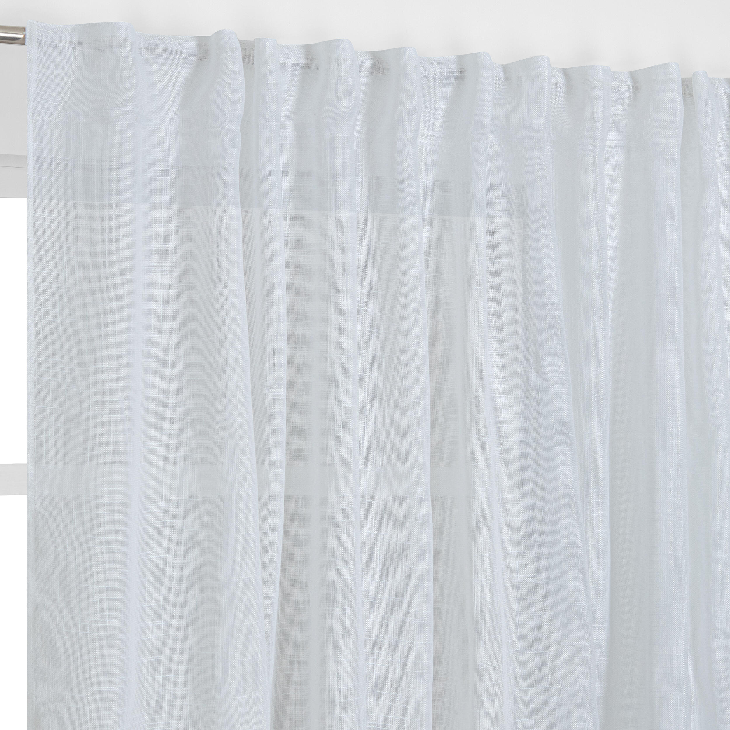 Pack 2 Cortinados de fita e/ou presilha Nora 200x280cm branco - 7