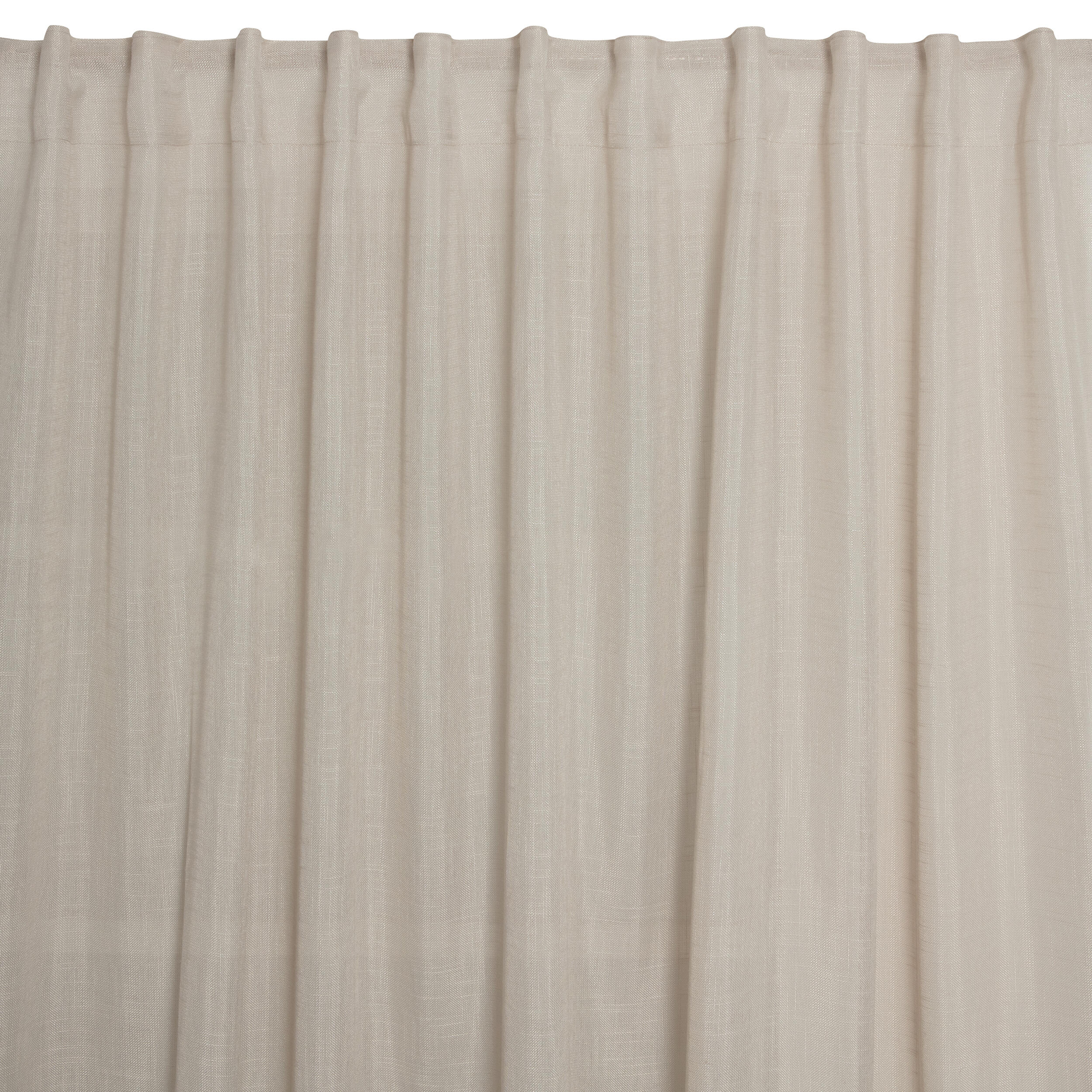 Pack 2 Cortinados de fita e/ou presilha Nora 200x280cm bege - 6