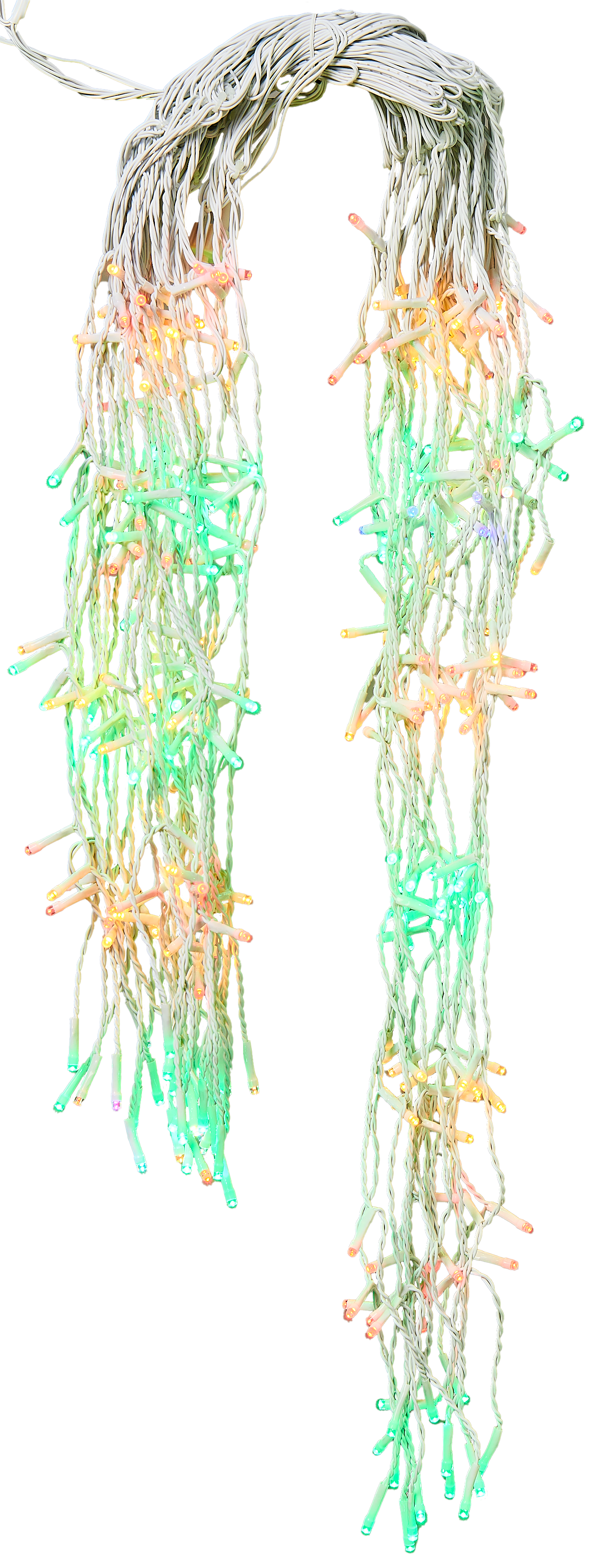 Lampki świąteczne sople zewnętrzne 300 LED flash, dodatkowe gniazdo multikolor EUROHIT - 2