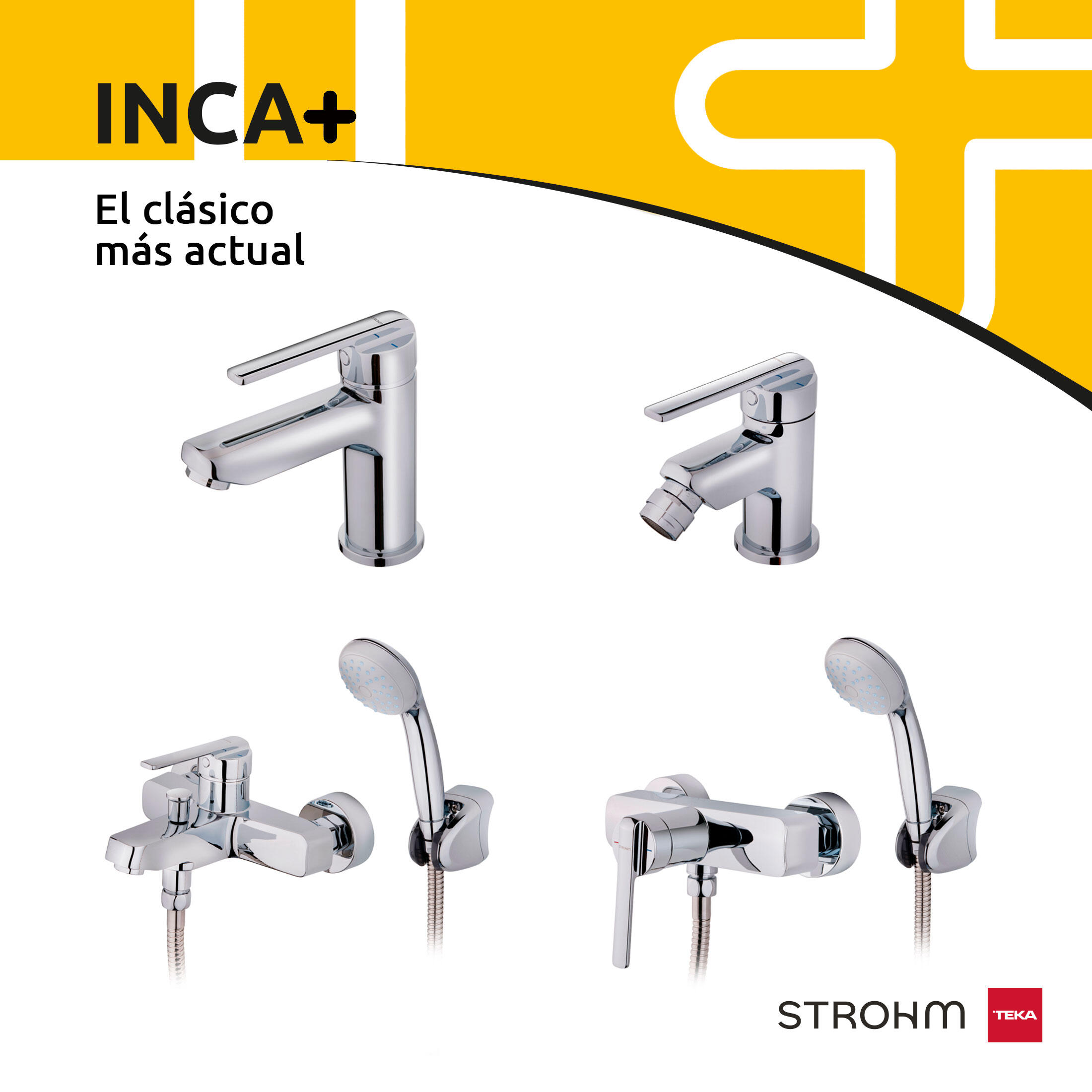 Grifo de lavabo STROHM TEKA Inca+ monomando cromo brillo. Antical.  - 4