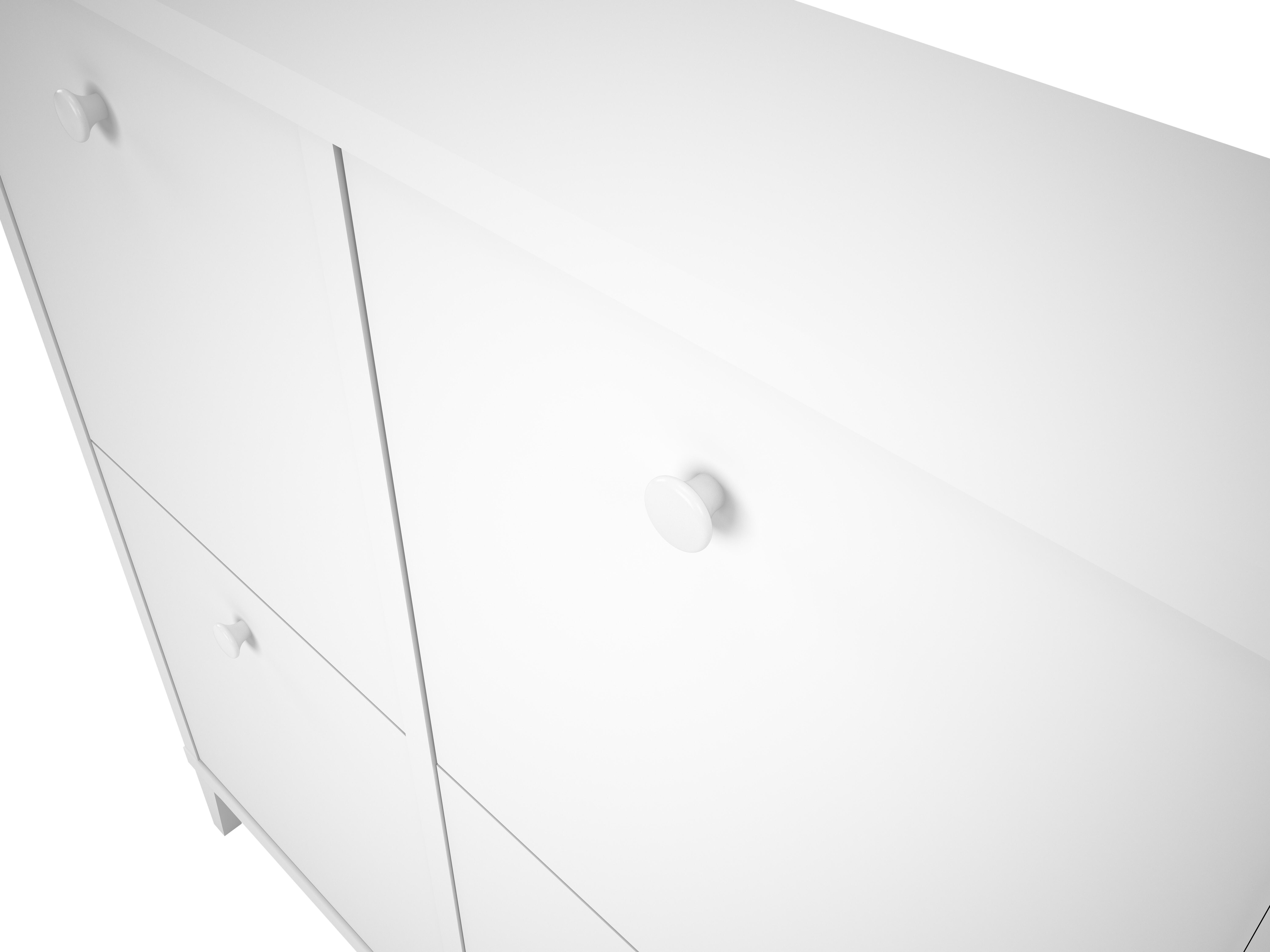 Sapateira 4 portas alçapão fixar parede 101x90x20cm branco - 6