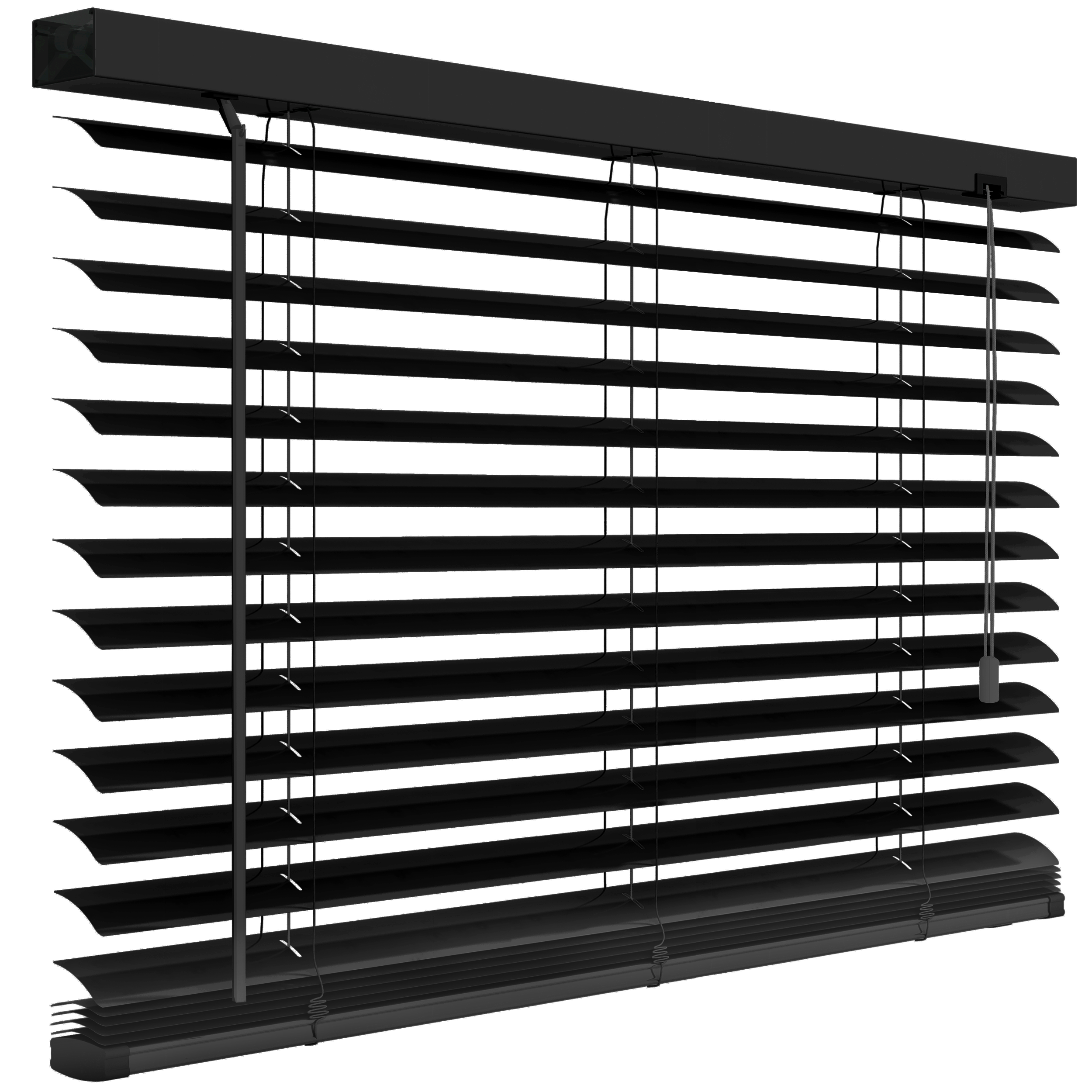 Żaluzja aluminiowa 120 x 180 cm czarna 50 mm
