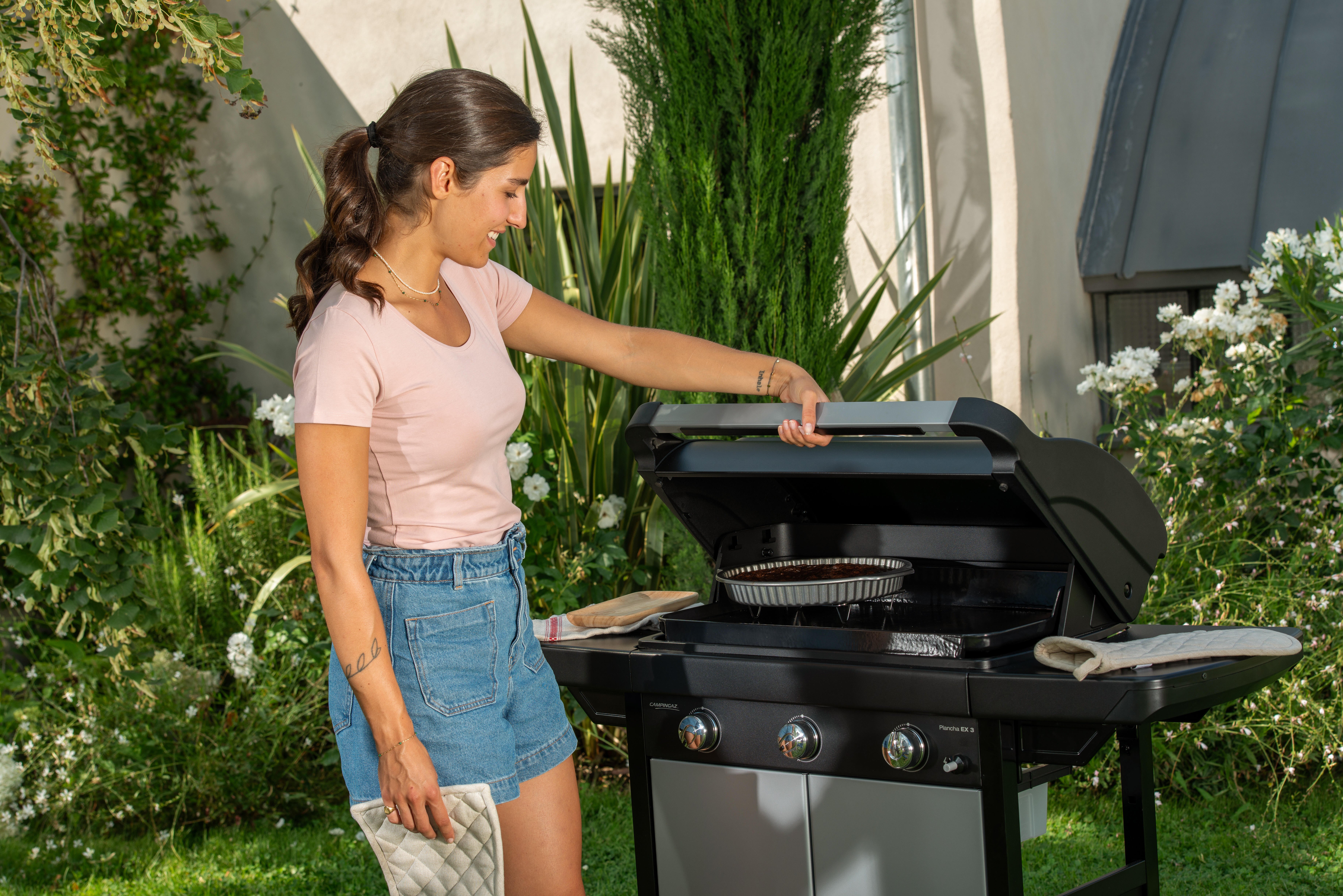 Plancha gaz sur chariot CAMPINGAZ Ex 3 noir - 3