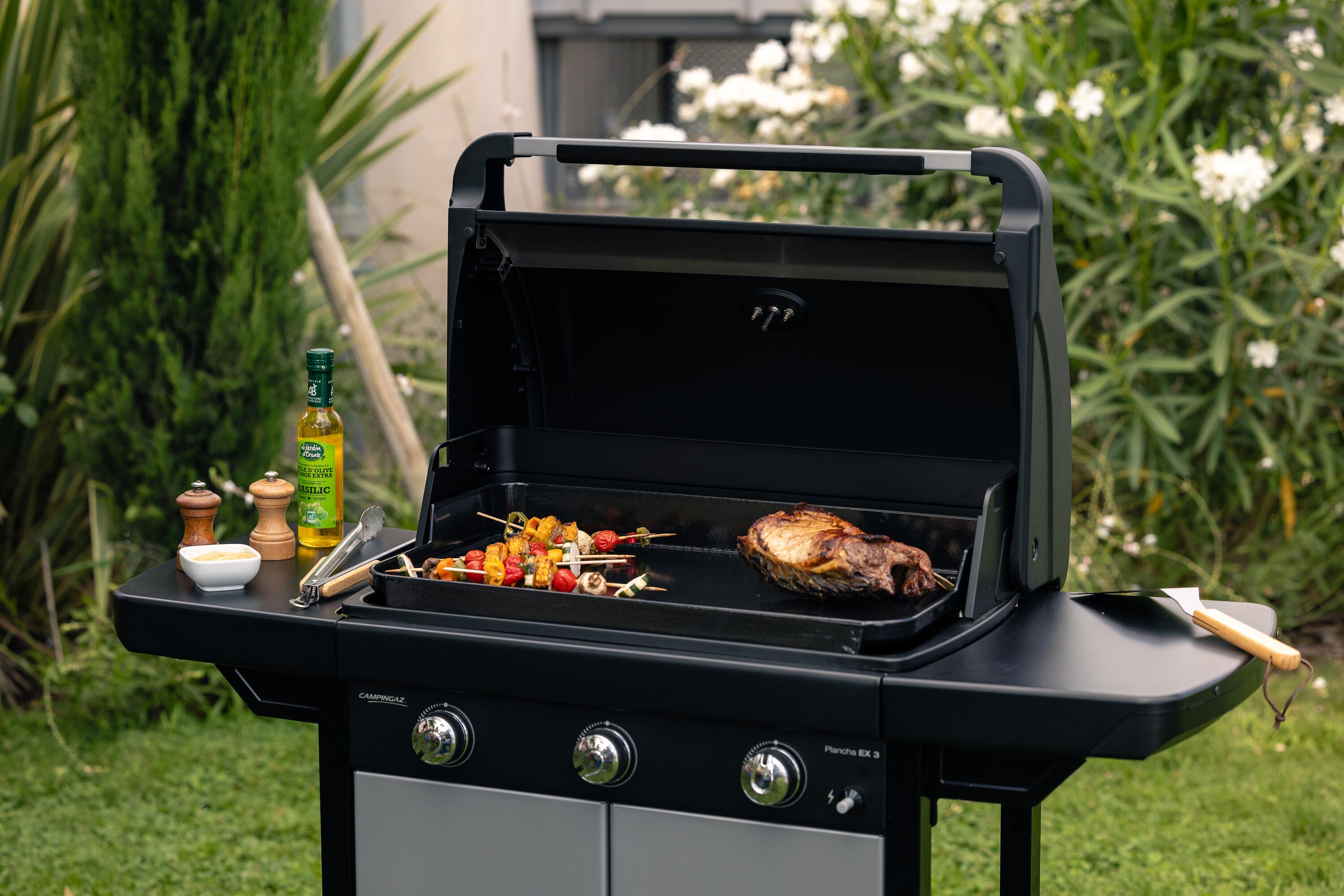 Plancha gaz sur chariot CAMPINGAZ Ex 3 noir - 7