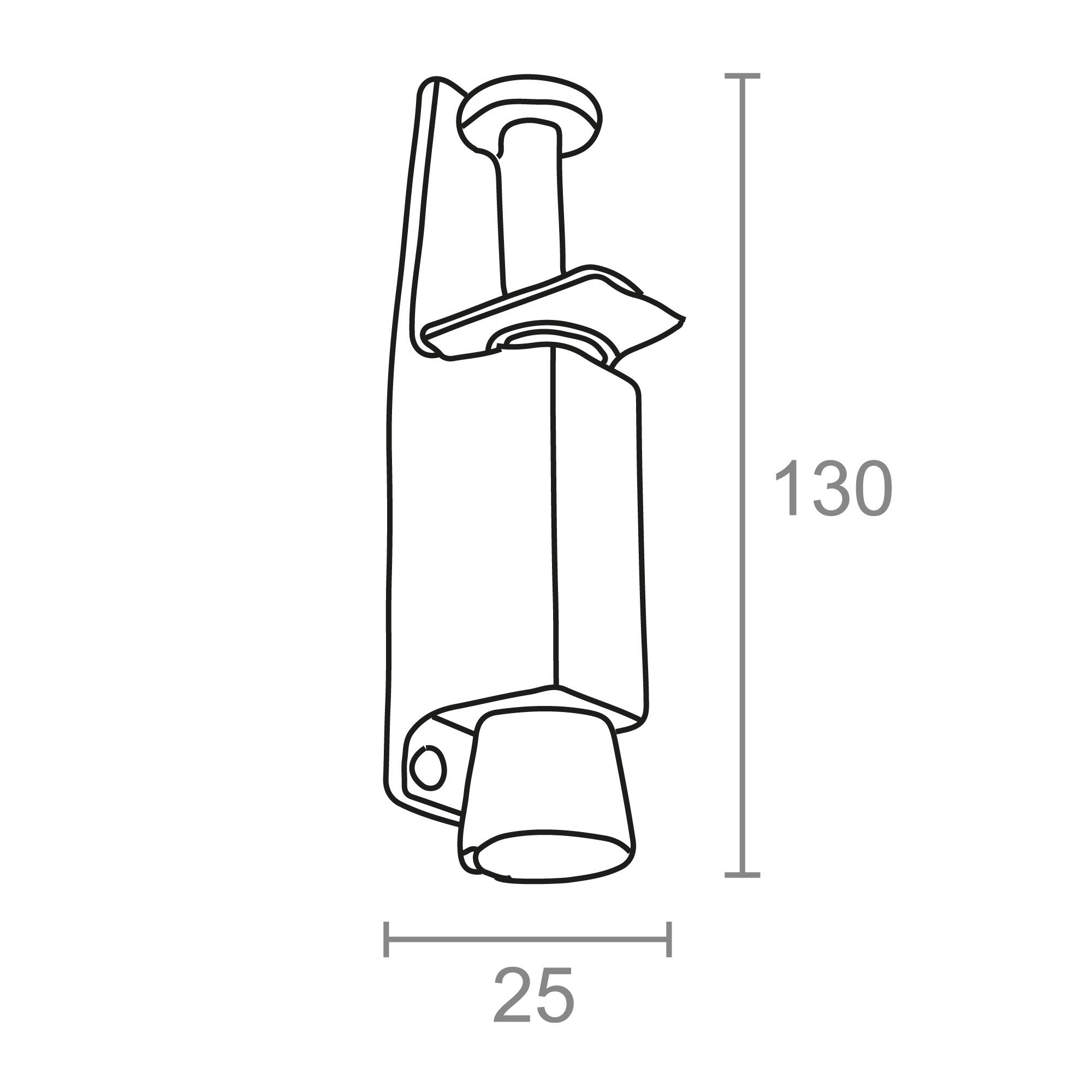 RETENEDOR PIE PEQUEÑO 25KG PLATA - 2