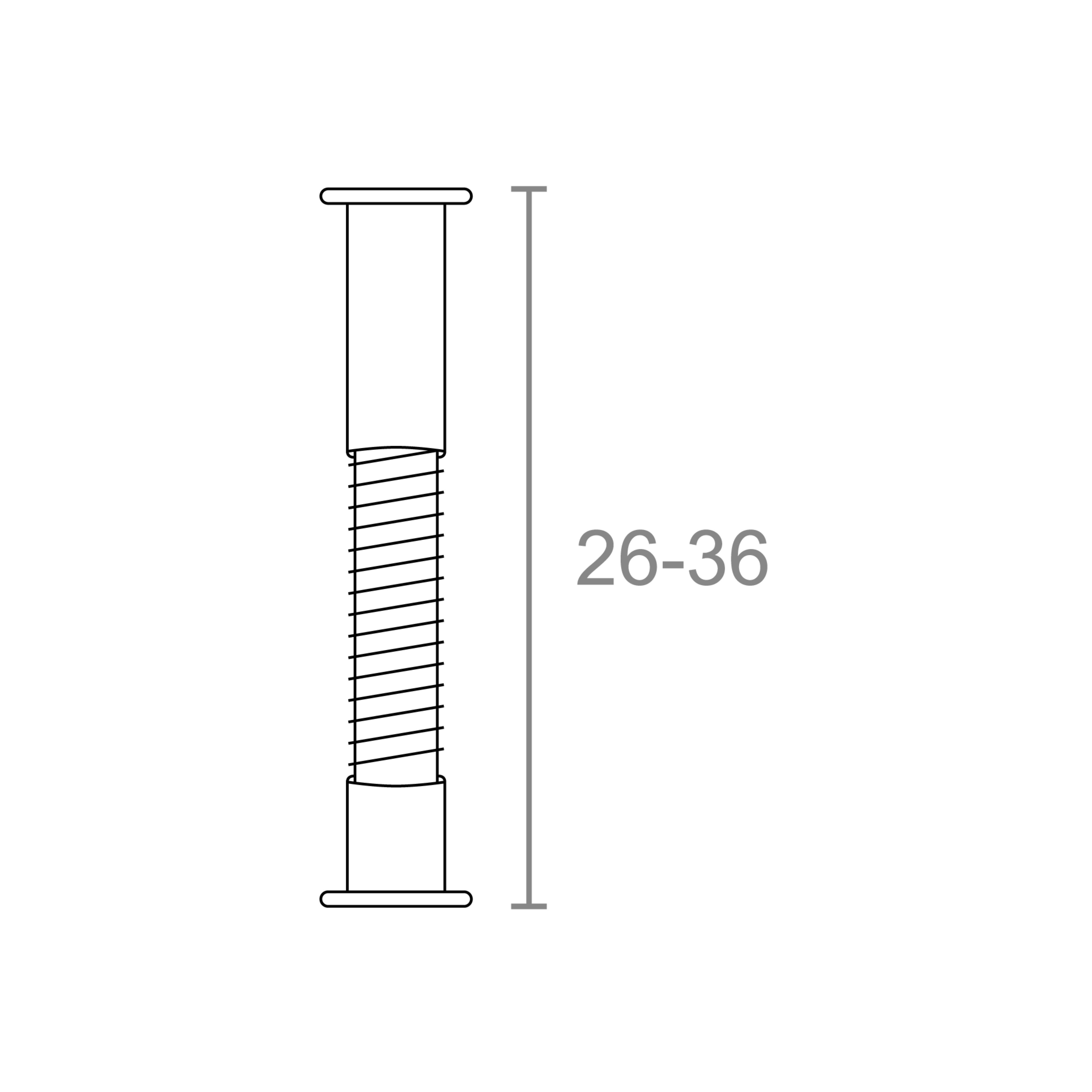 TORNILLO DE ENSAMBLAJE EN ACERO. MEDIDA 26-36 MM. ACABADO BLANCO. 4 UDS - 2