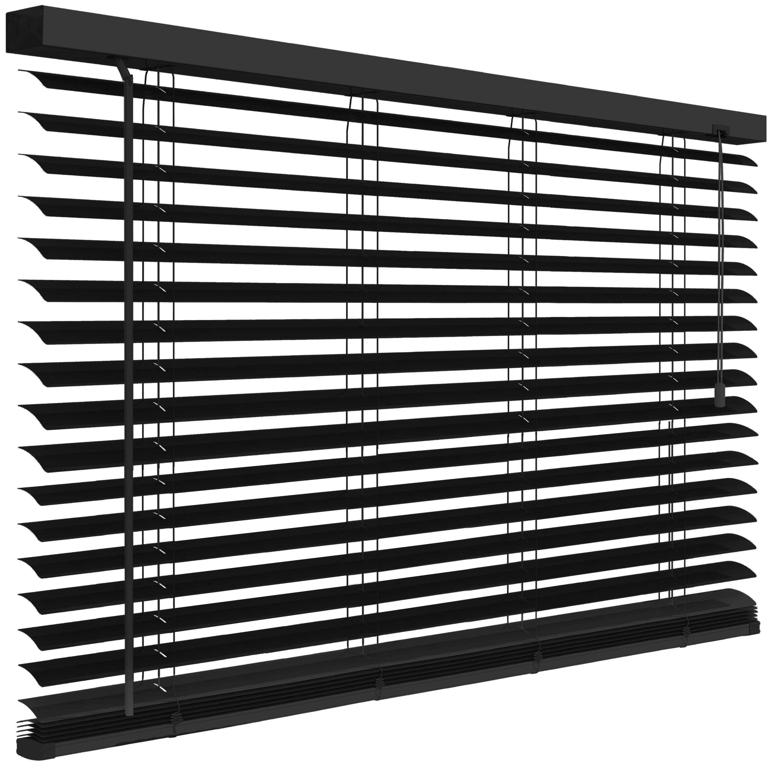 Żaluzja aluminiowa 160 x 180 cm czarna 50 mm