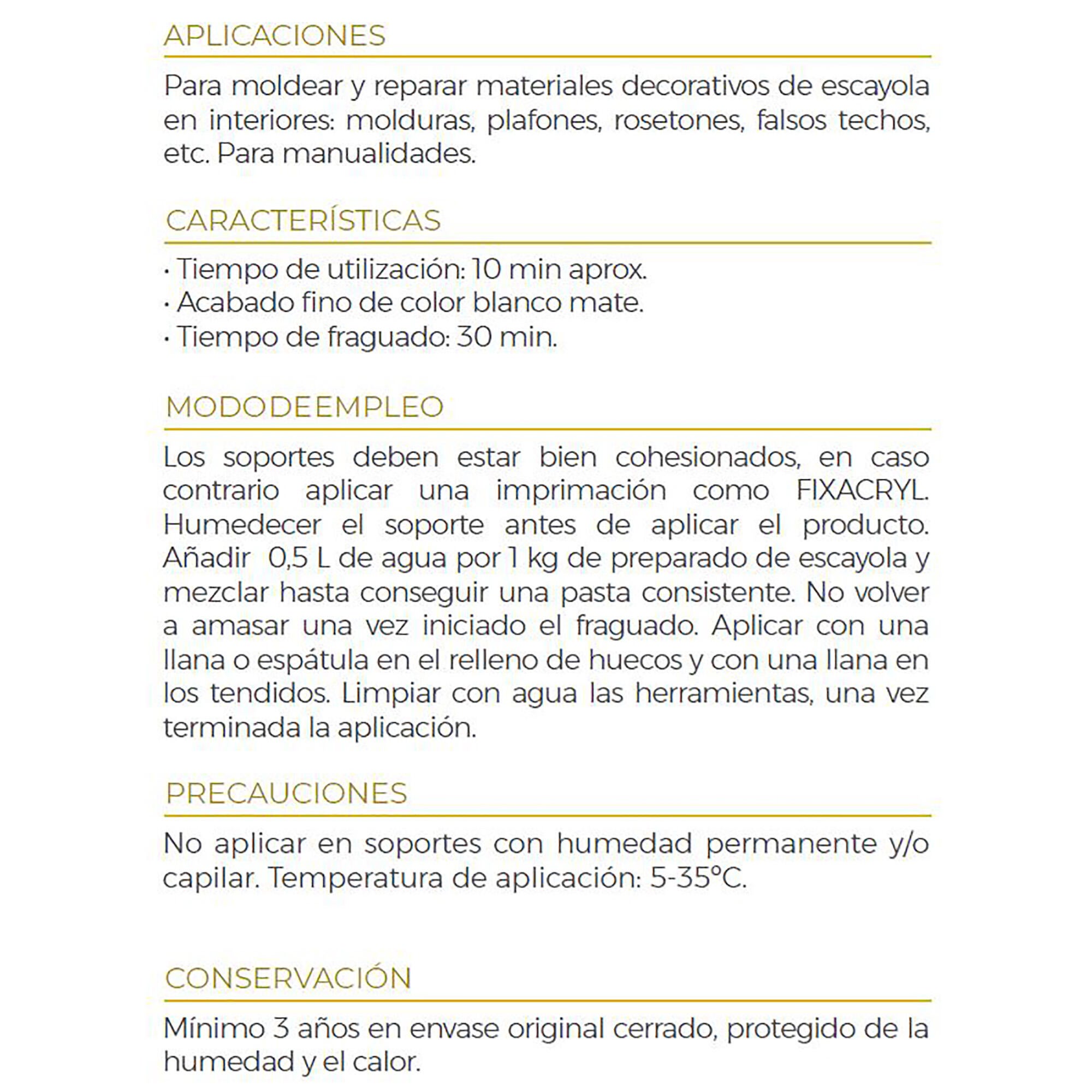 Escayola en polvo BEISSIER 1kg - 5