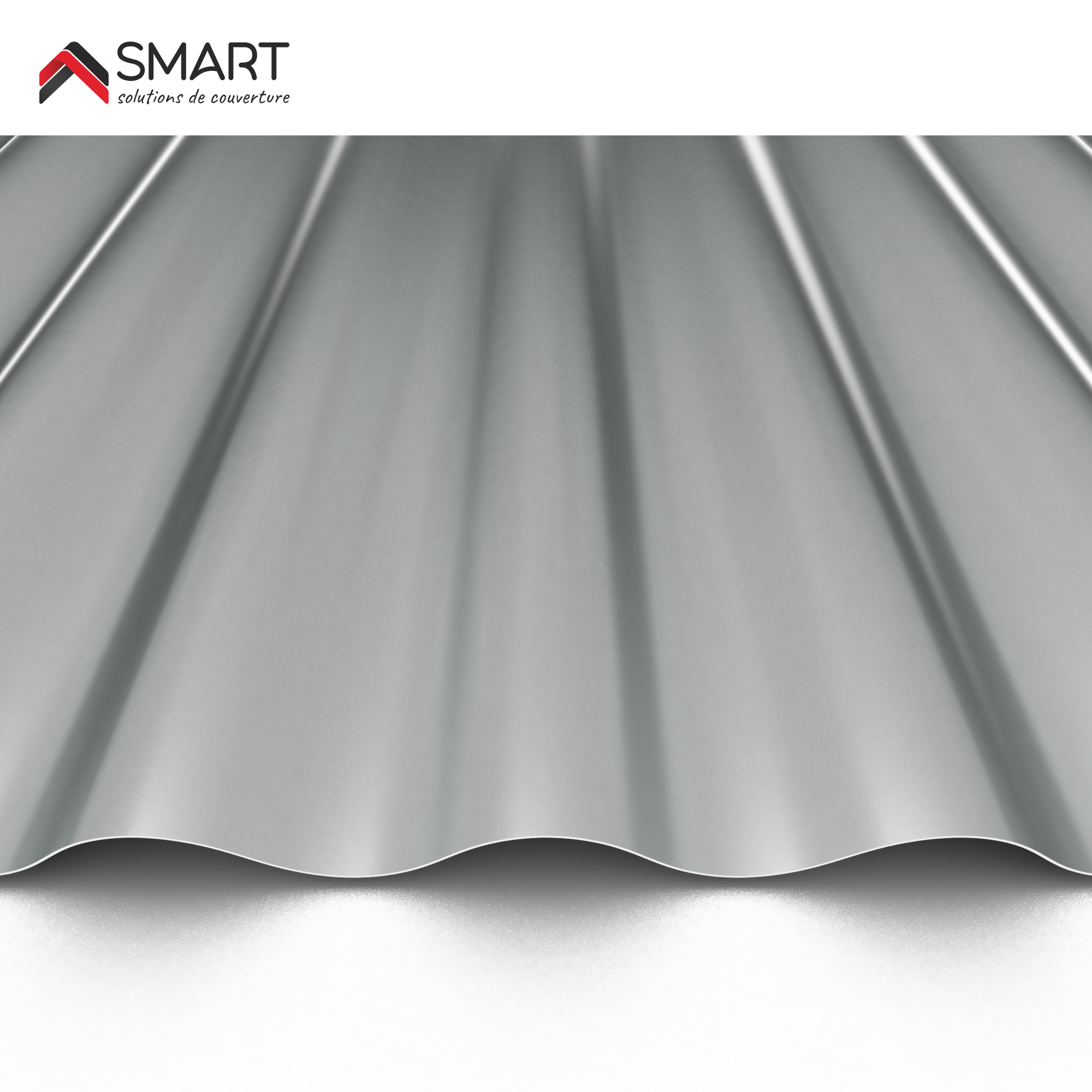 Plaque de couverture, ondulé , gris, l.110.2 x L.200 cm, H.18 mm, Ep.0.5 mm - 6