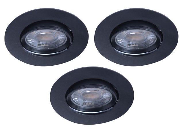 3 spots à encastrer LED Iris D.8 cm variation blancs / intensité rond blanc ARIC