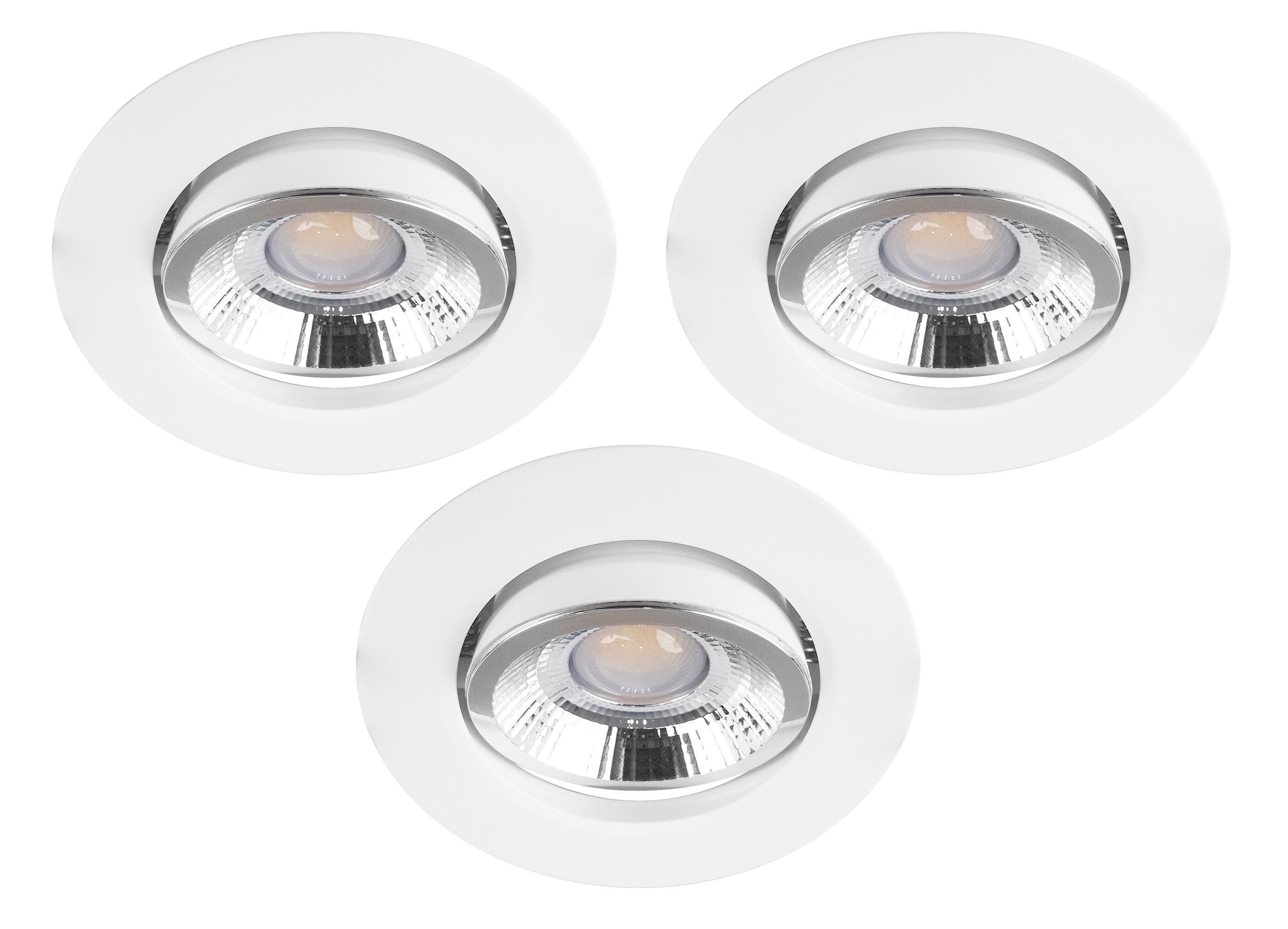 Lot de 3 spots à encastrer orientable, INSPIRE Clane, 4000K blanc neutre, rond noir