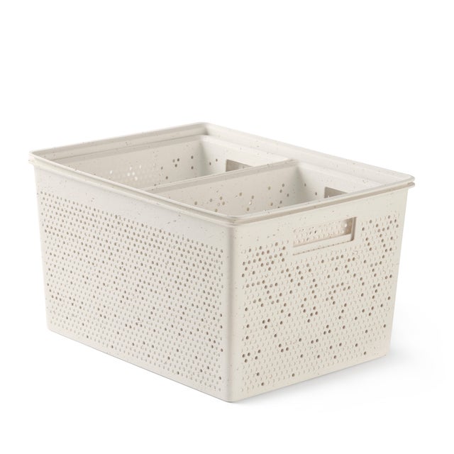 Lot de 4 paniers bohol beige l.30 x P.39 x H.21.5 cm TATAY