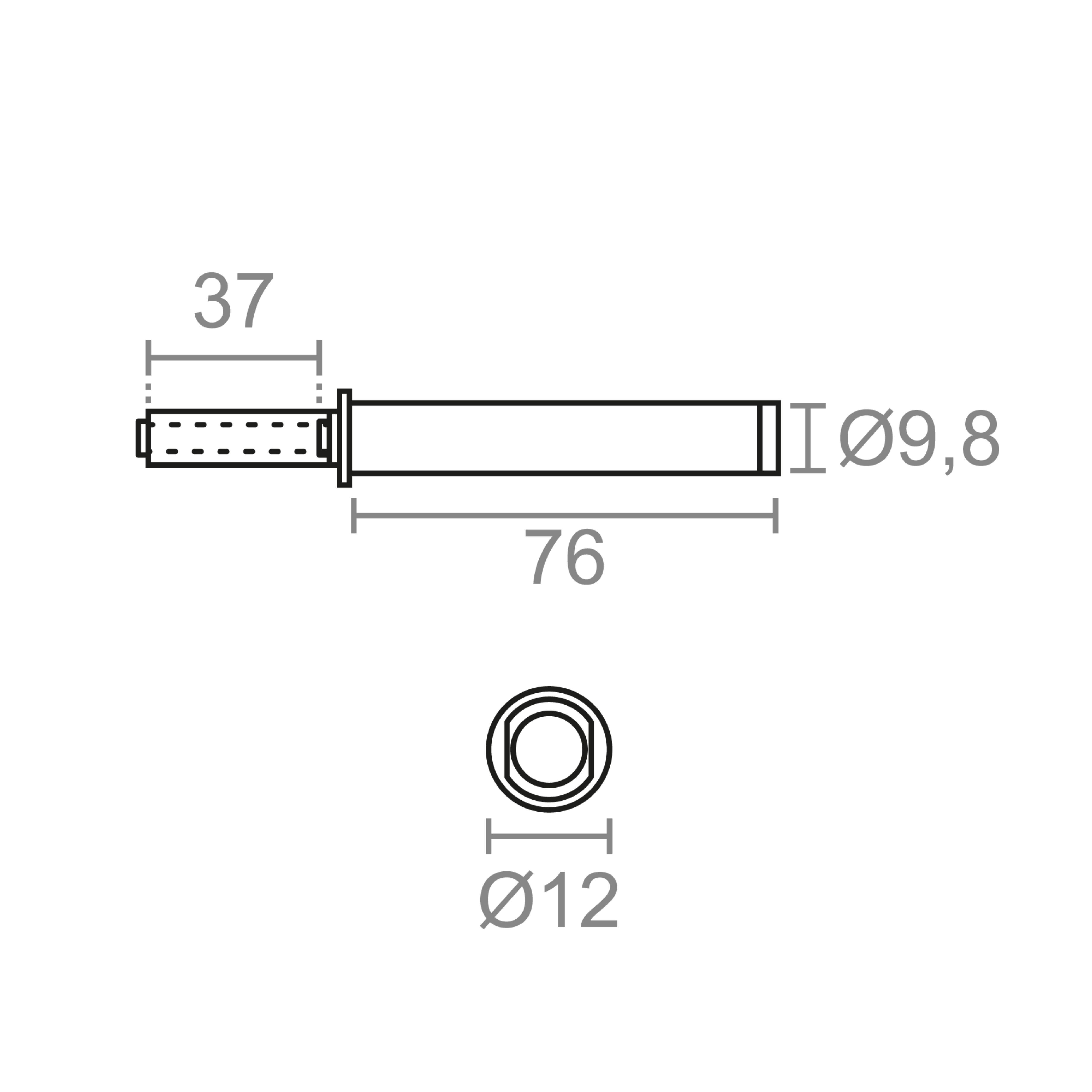 EXPULSOR DE EMBUTIR NYLON CON AMORTIGUADOR GRIS - 2