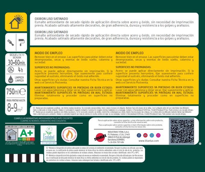 ESMALTE SINTÉTICO ANTIOXIDANTE BRILHANTE LISO OXIRON 4L PRETO - 3