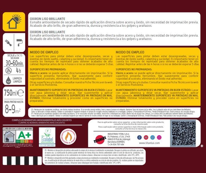 ESMALTE SINTÉTICO ANTIOXIDANTE BRILHANTE LISO OXIRON 4L TABACO - 3