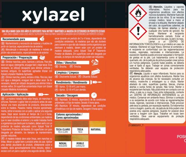 ACEITE PARA TECA LARGA DURACIÓN XYLAZEL 750ML - 3