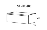 MUEBLE DE BAÑO MODULAR ATLANTIS ANTRACITA 1 CAJON 60X45CM - 6