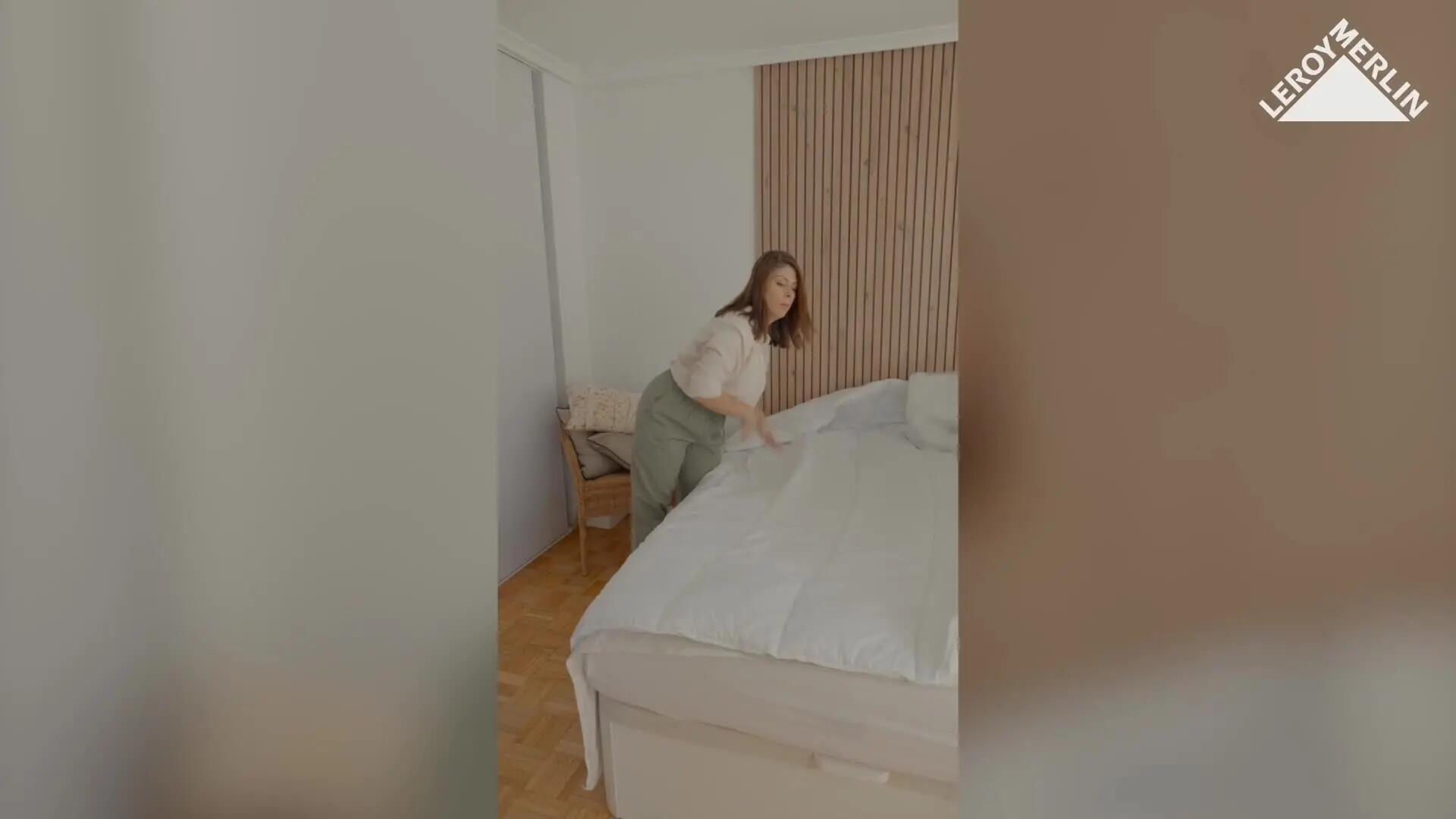 Funda nórdica + 2 fundas de almohada Pink algodón percal 180 hilos rayas beige para cama de 180 cm - 4
