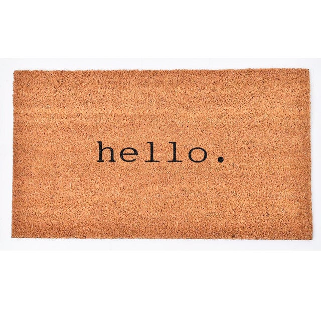 Tapete de entrada coco Black Hello 40x70cm