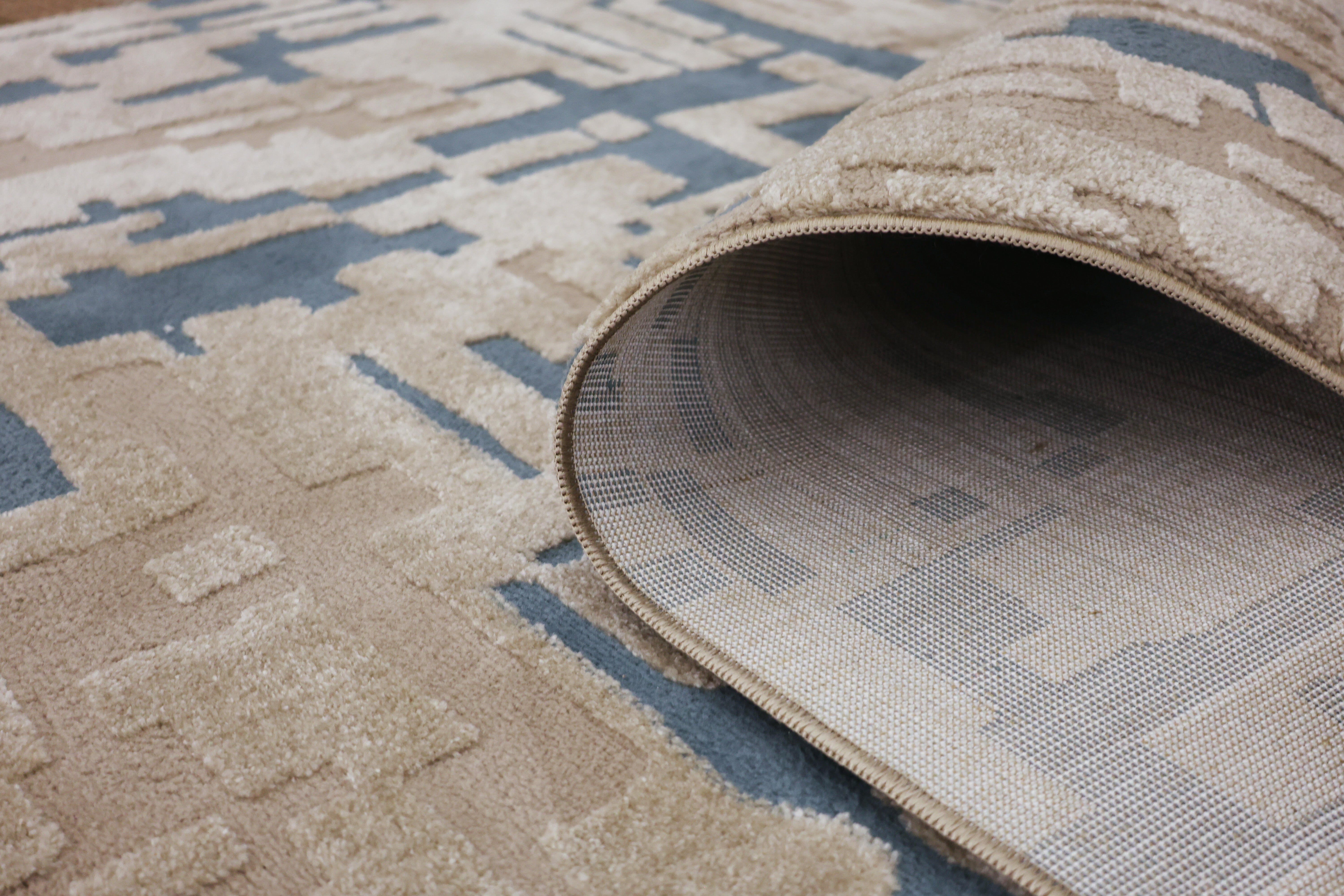 Tapete de interior Baeza 080x150 cm 383/004 bege e azul - 4