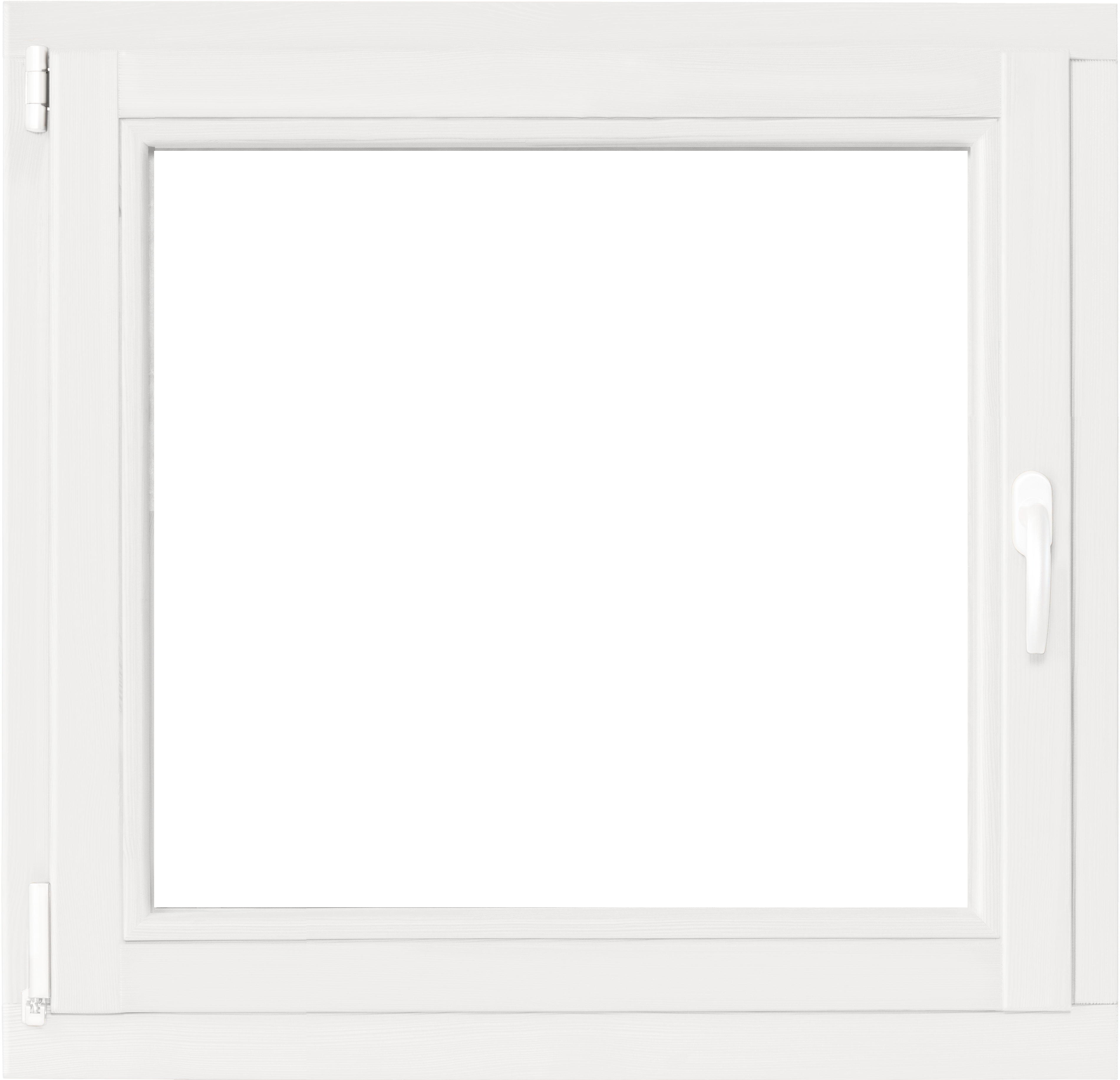 Okno drewniane 2-szybowe fasadowe O5 białe 865x835 mm do wewnątrz lewe