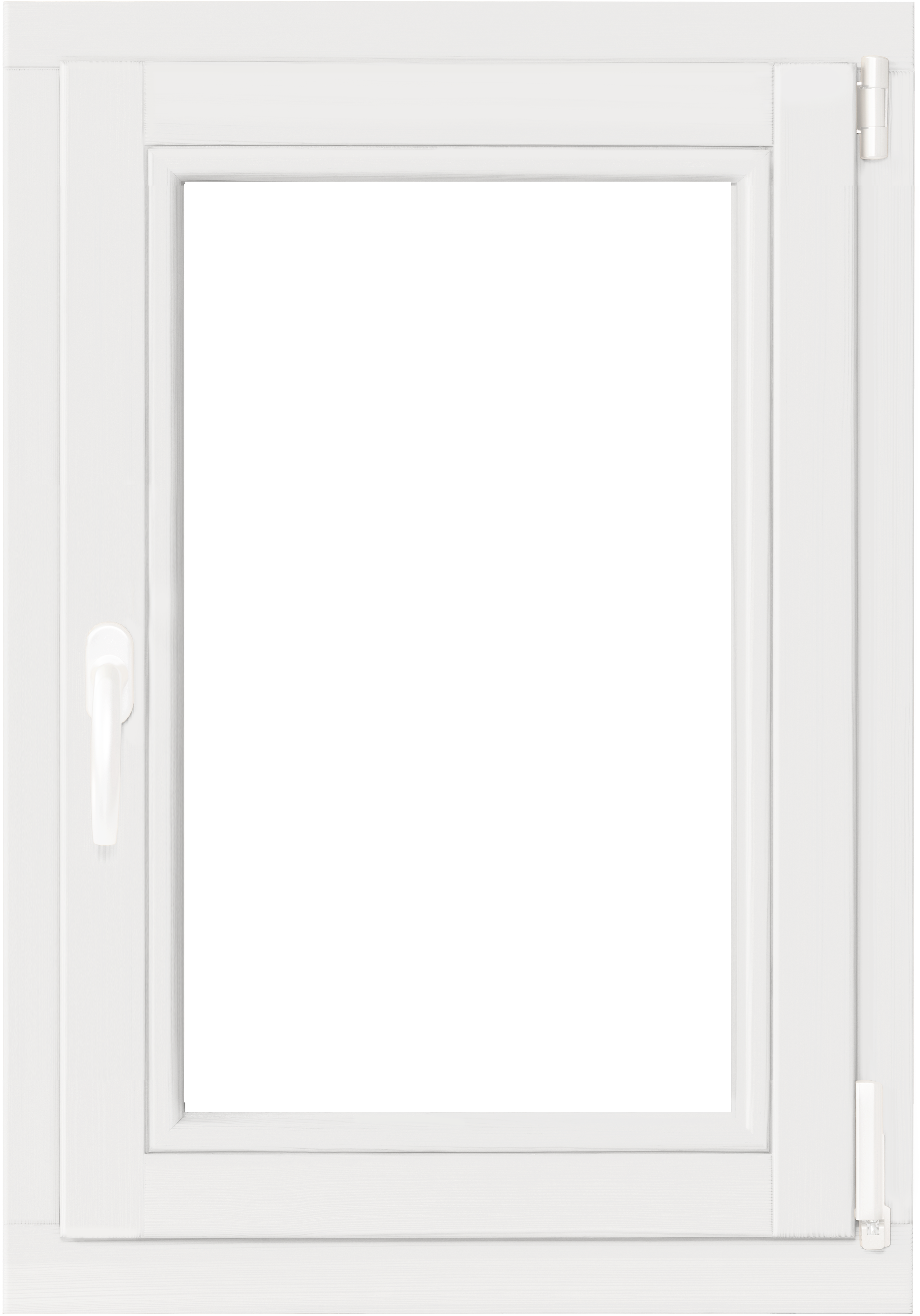 Okno drewniane 2-szybowe fasadowe O4 białe 565x835 mm do wewnątrz prawe