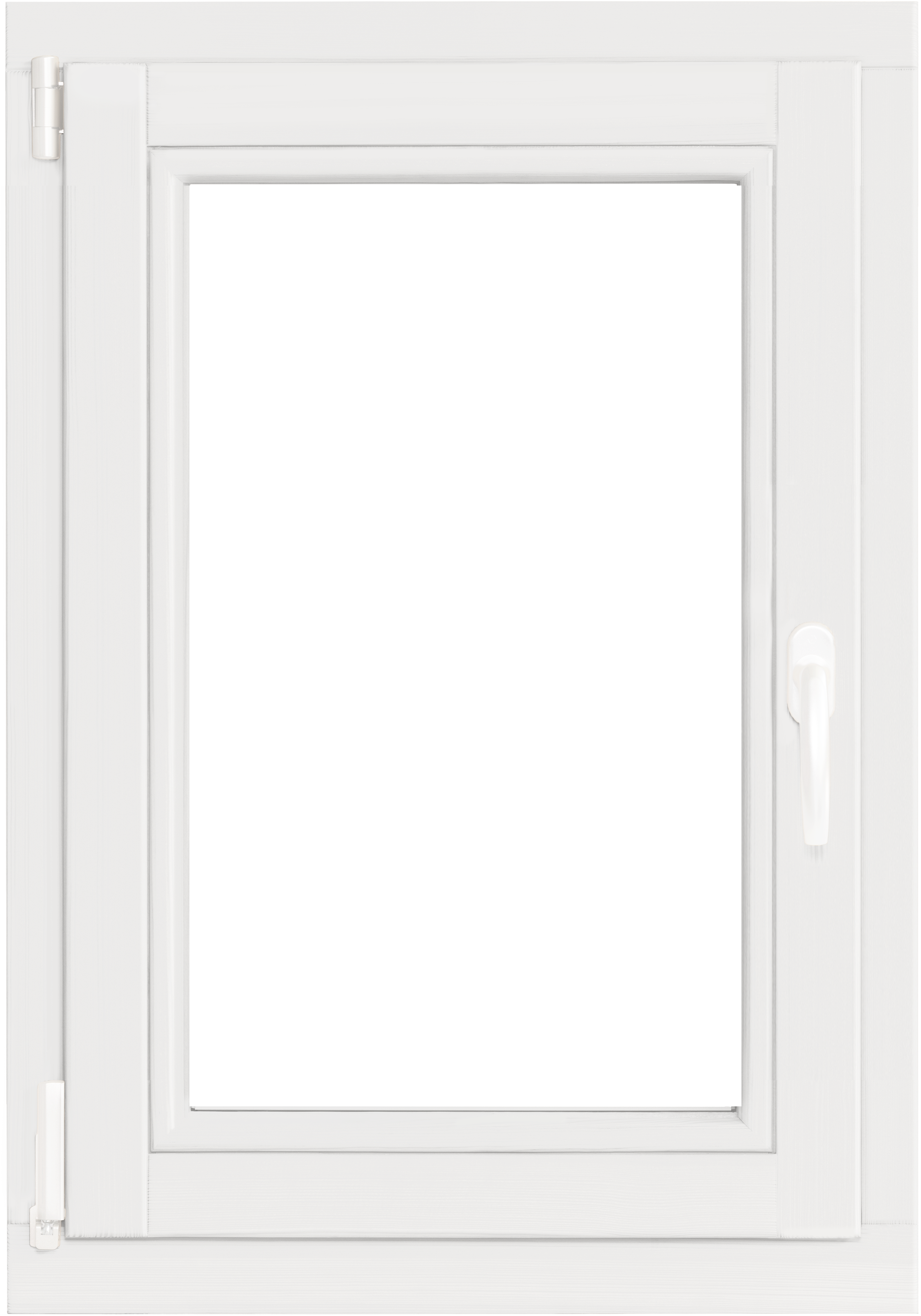 Okno drewniane 2-szybowe fasadowe O4 białe 565x835 mm do wewnątrz lewe