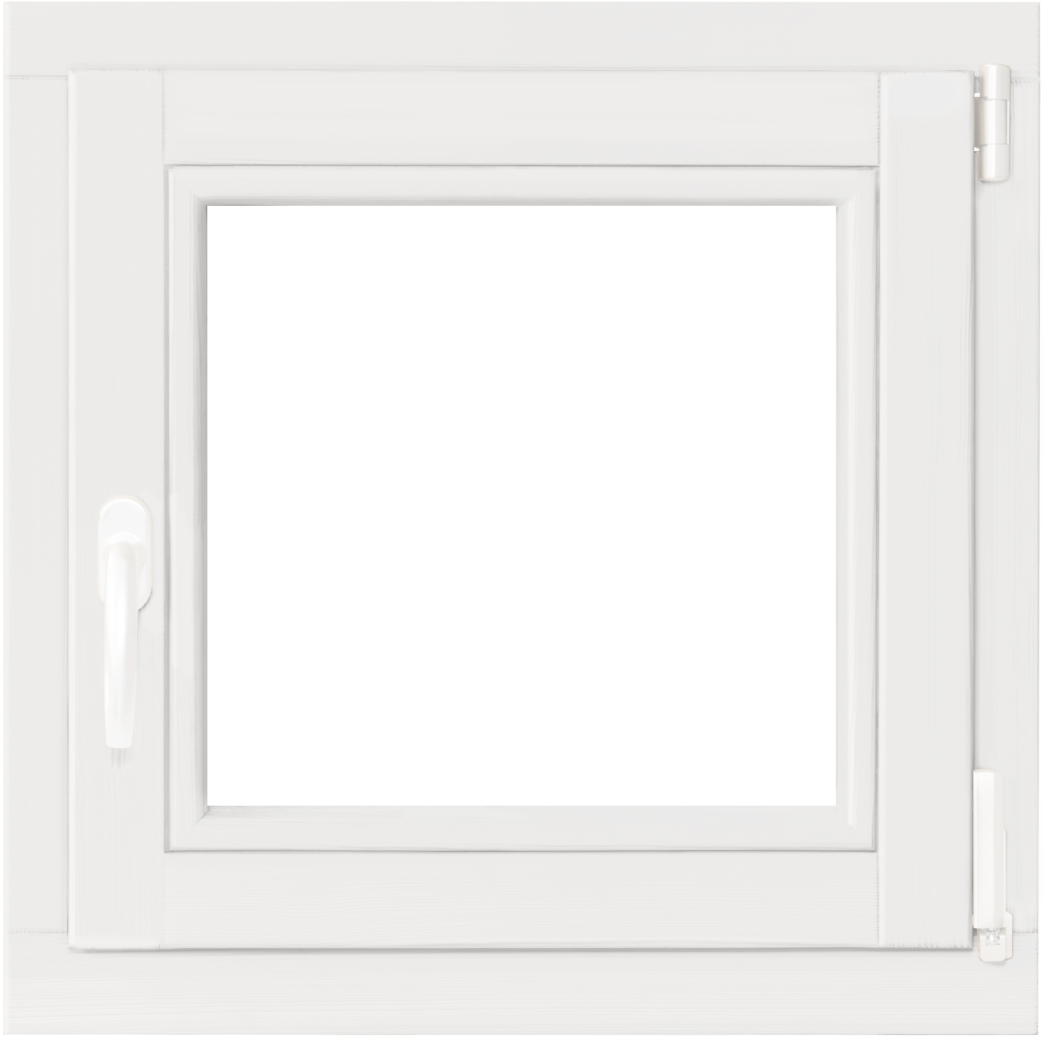 Okno drewniane 2-szybowe fasadowe O1 białe 565x835 mm otwierane do wewnątrz prawe
