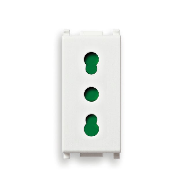 Presa di alimentazione Plana VIMAR  10-16 A, colore bianco