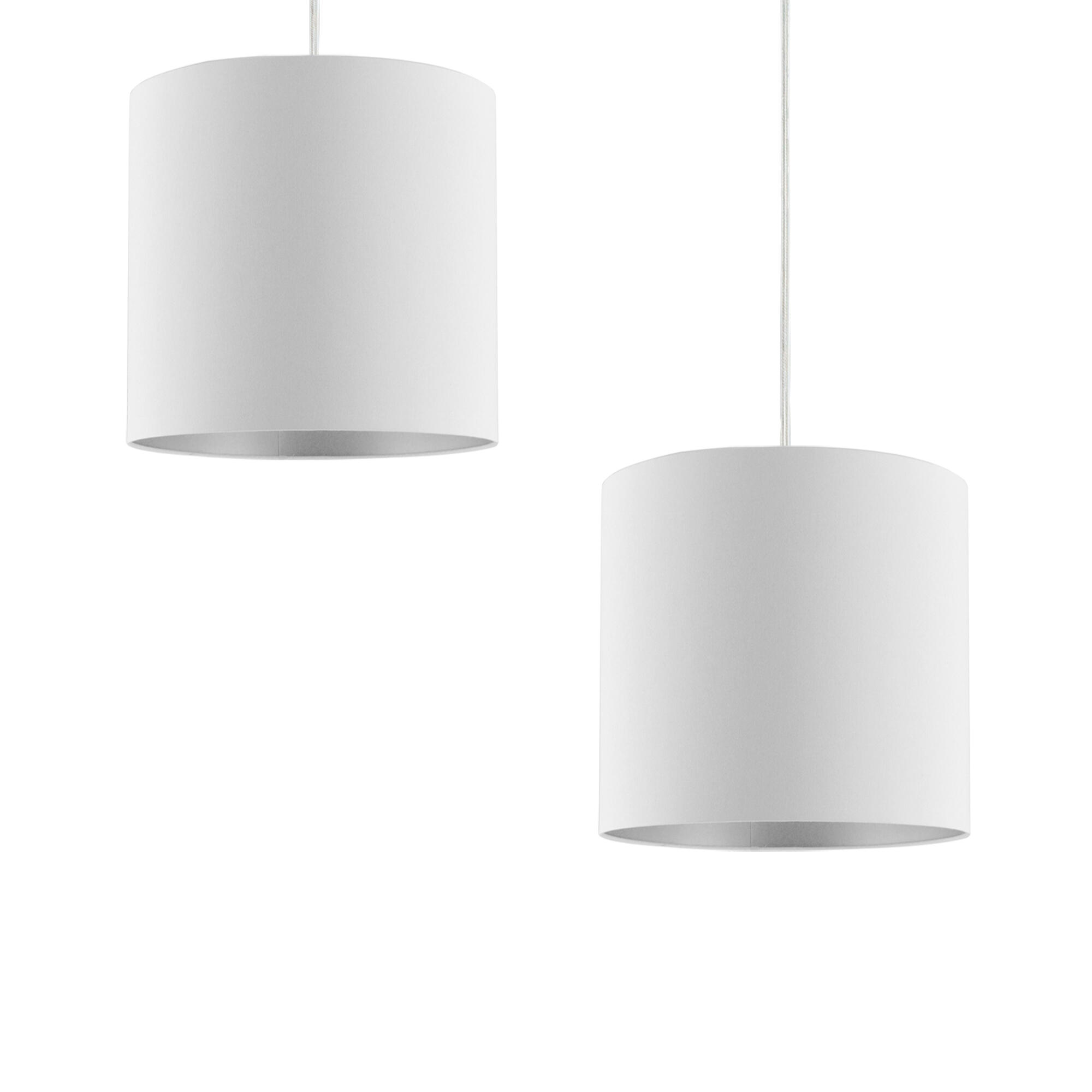 Lámpara de techo colgante algodón gris 3 luces E27 Surrey altura regulable 60 cm - 6