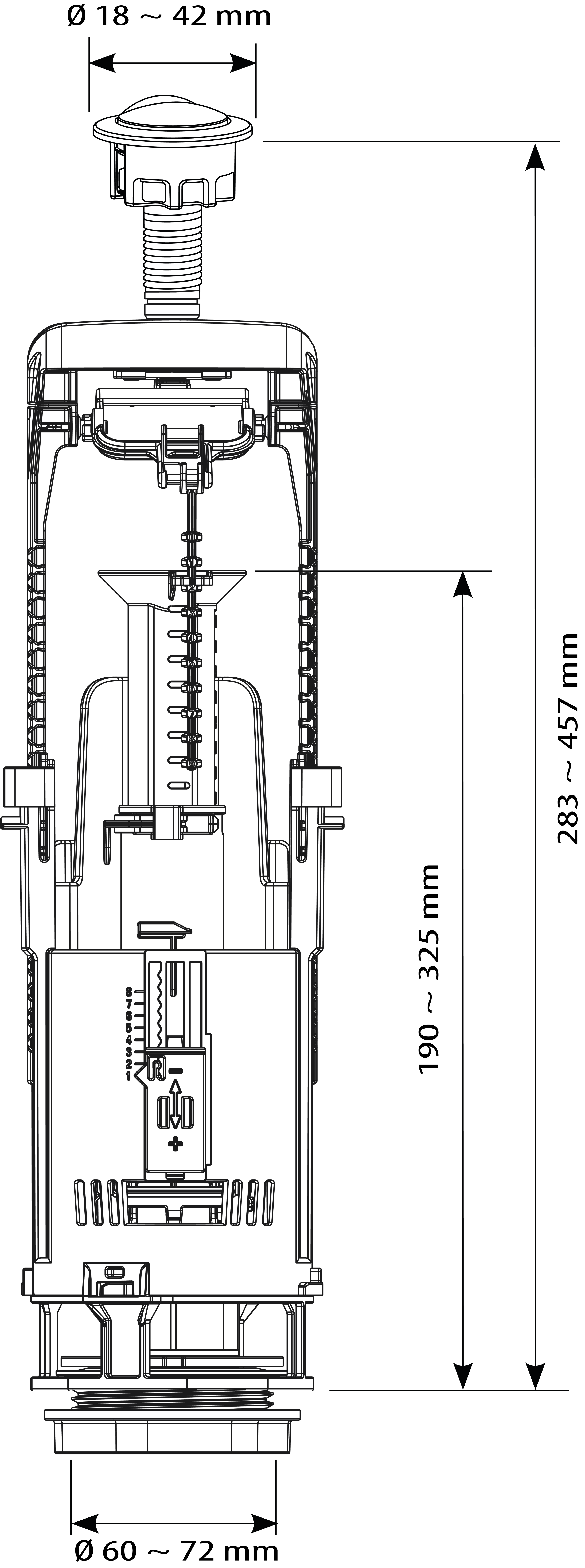 Zawór spustowy do WC podwójny 10015534 Equation - 2