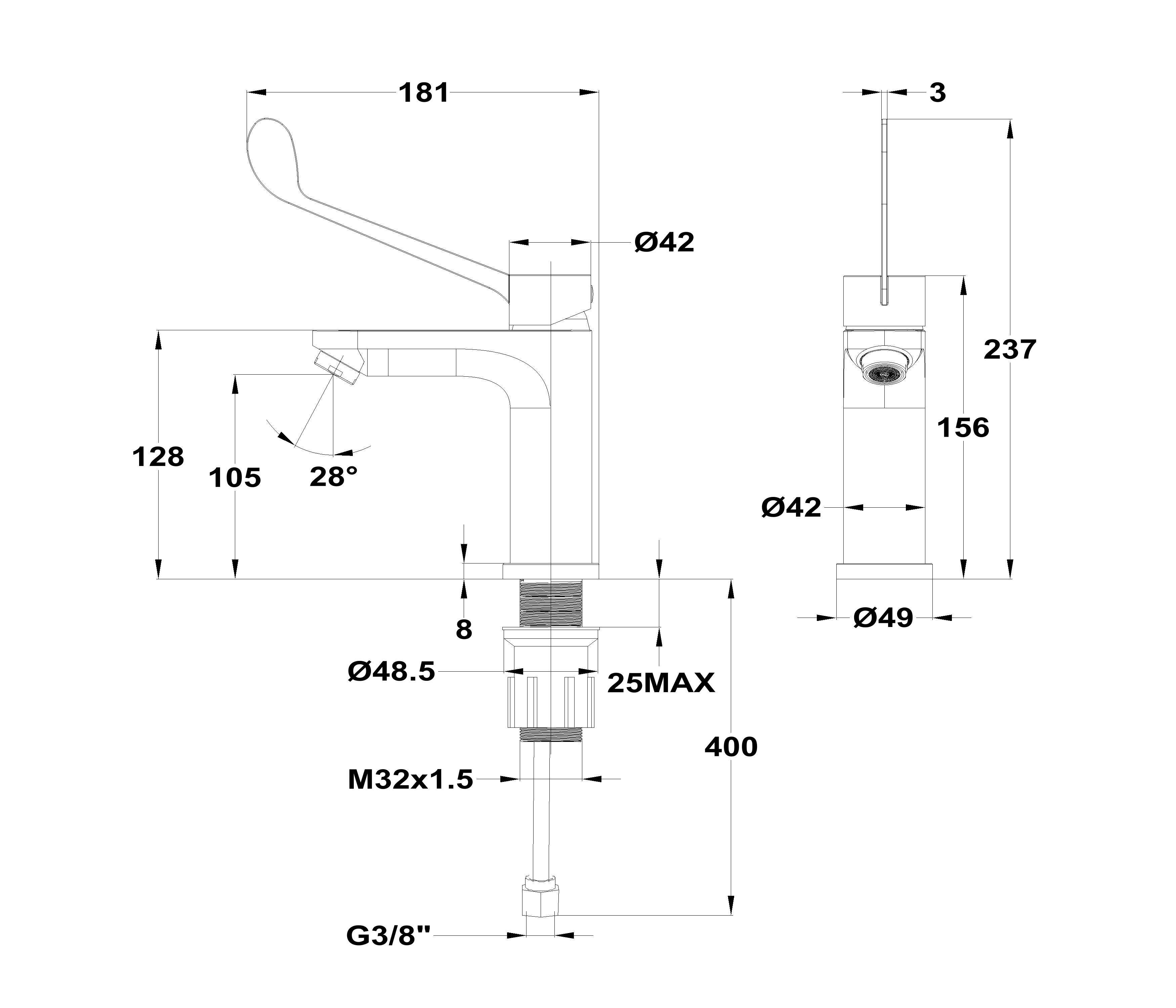 GRIFO DE LAVABO GERONTOLÓGICO TEKA CONFORT PRO - 2