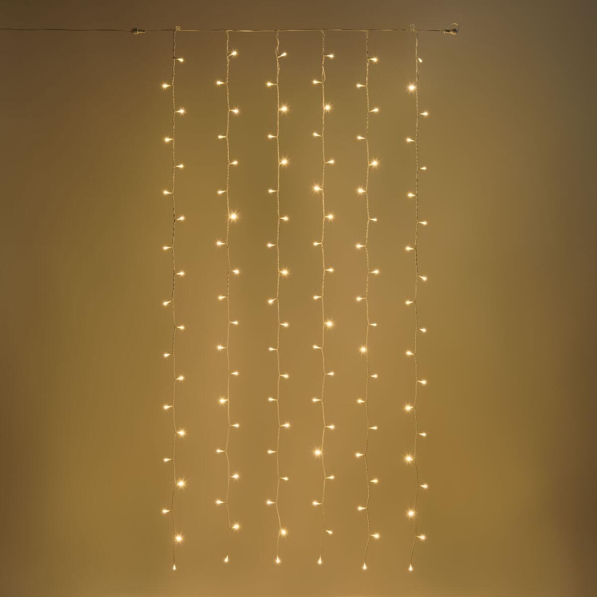 Ghirlanda Luci LED 2m Con Perle Rosse | Decorazione Natalizia E Matrimonio | Luci Bianco Caldo A Batteria