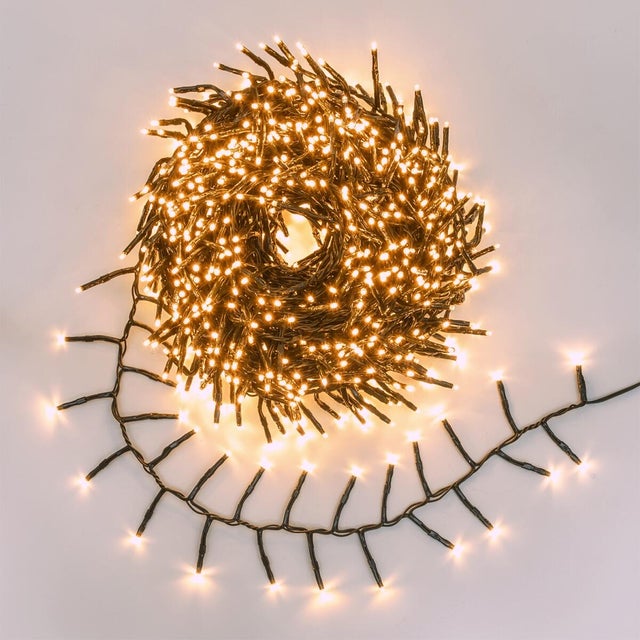 Catena luminosa per albero di Natale 1000 luci LED bianche calde programmabile